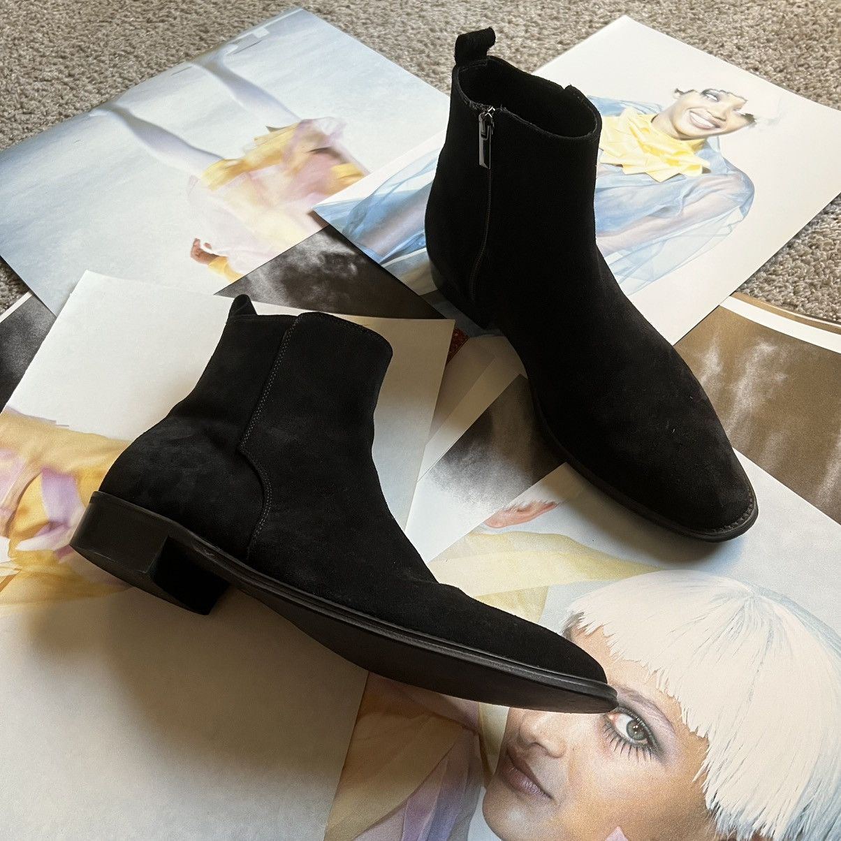 Other “Pure Black” Italian Suede Chelsea Boots Size US 9 / EU 42 - 5 Thumbnail