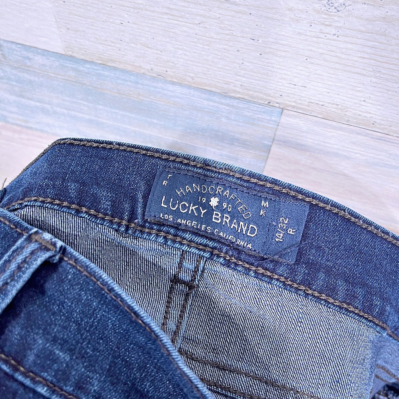 Lucky Brand Lucky Brand Brook Boot Cut Jeans Blue Dark Wash Womens 14 32 Size 36" / US 14 / IT 50 - 7 Thumbnail
