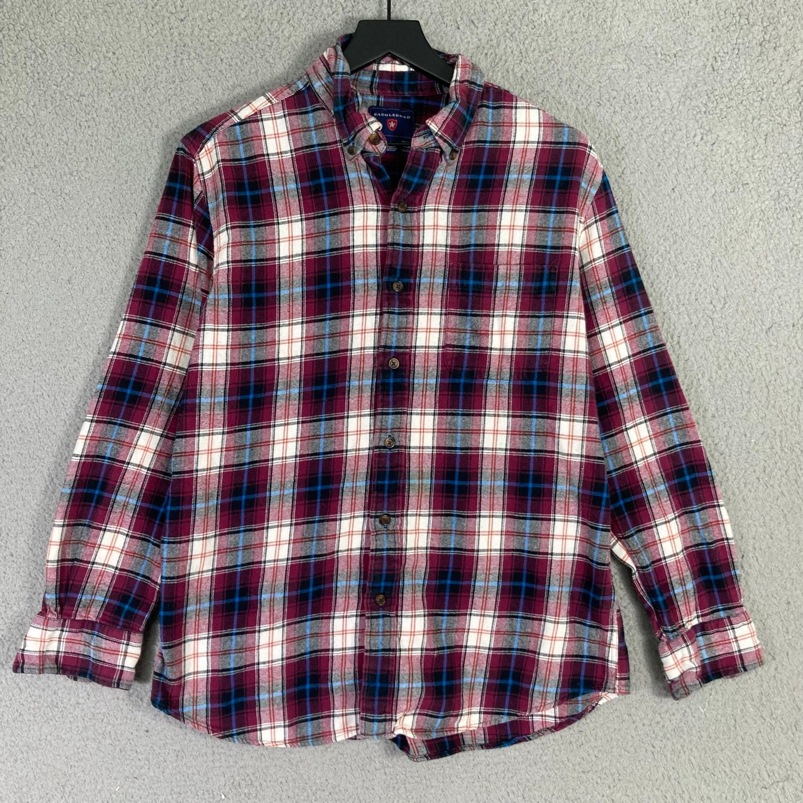 Saddlebred Saddlebred Mens Plaid Flannel Shirt Size L Size US L / EU 52-54 / 3 - 3 Thumbnail