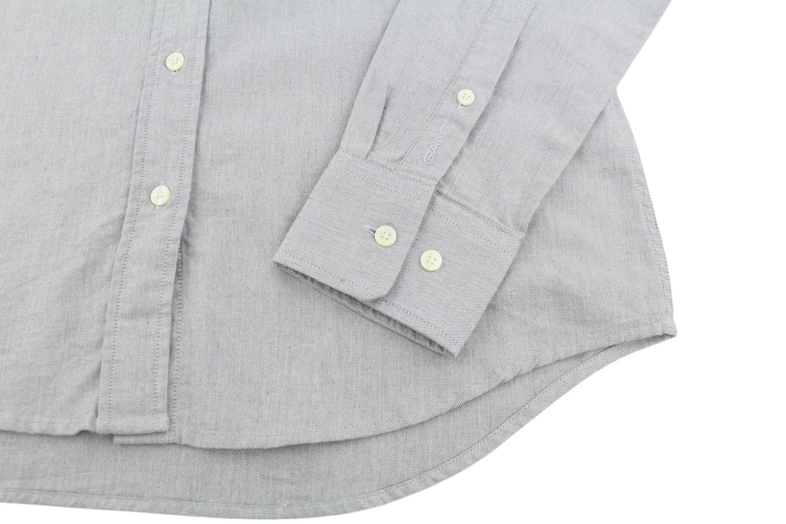 Gant TP MELANGE FLANNEL EU38 Grey Button-Up Shirt 85123 Size M / US 6-8 / IT 42-44 - 4 Thumbnail