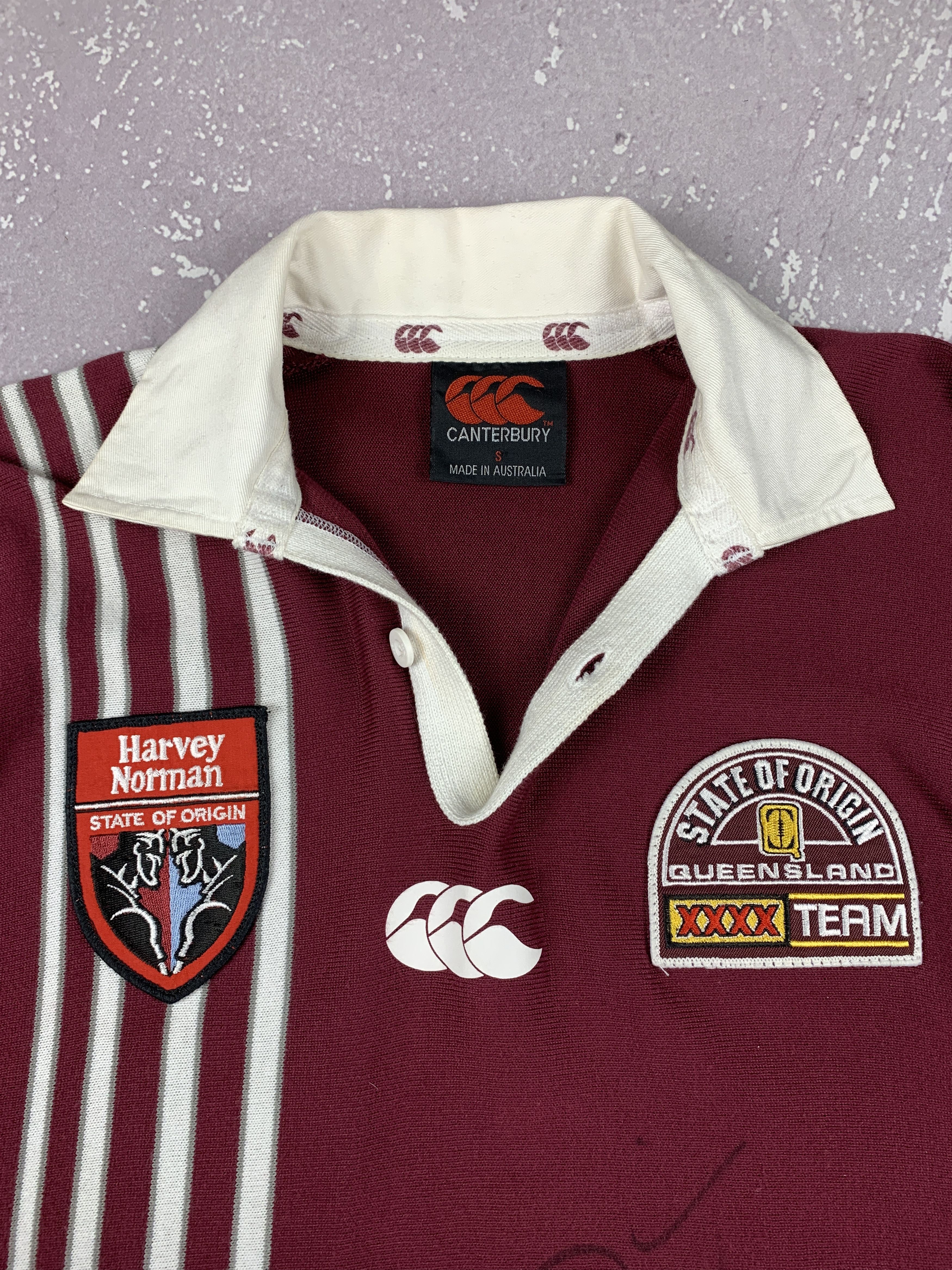 Canterbury of New Zealand 1998 90s Queensland State of Origin Canterbury Rugby Jersey Size US S / EU 44-46 / 1 - 5 Thumbnail