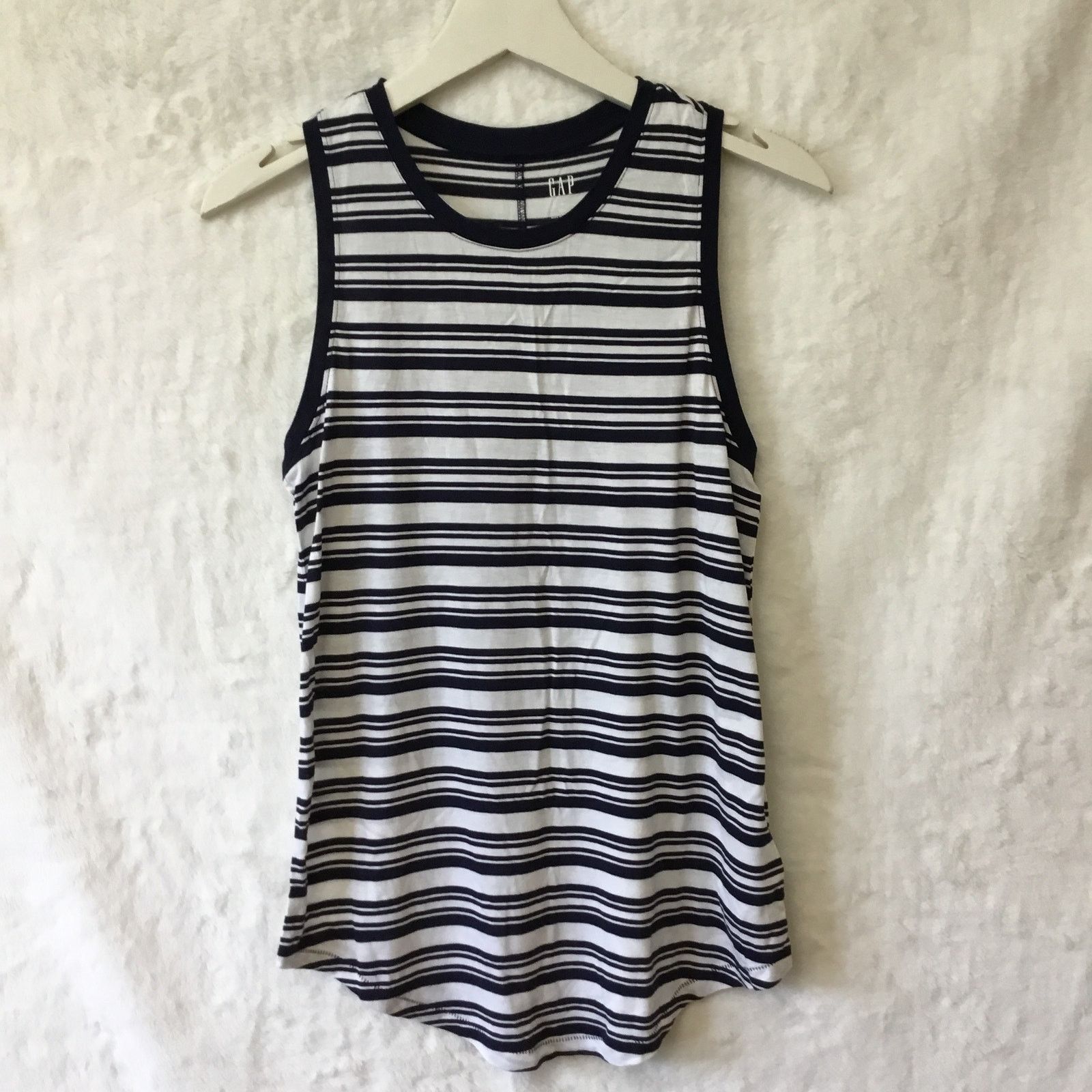 Gap GAP Navy and White Luxe Stripe Tank Size S / US 4 / IT 40 - 8 Thumbnail
