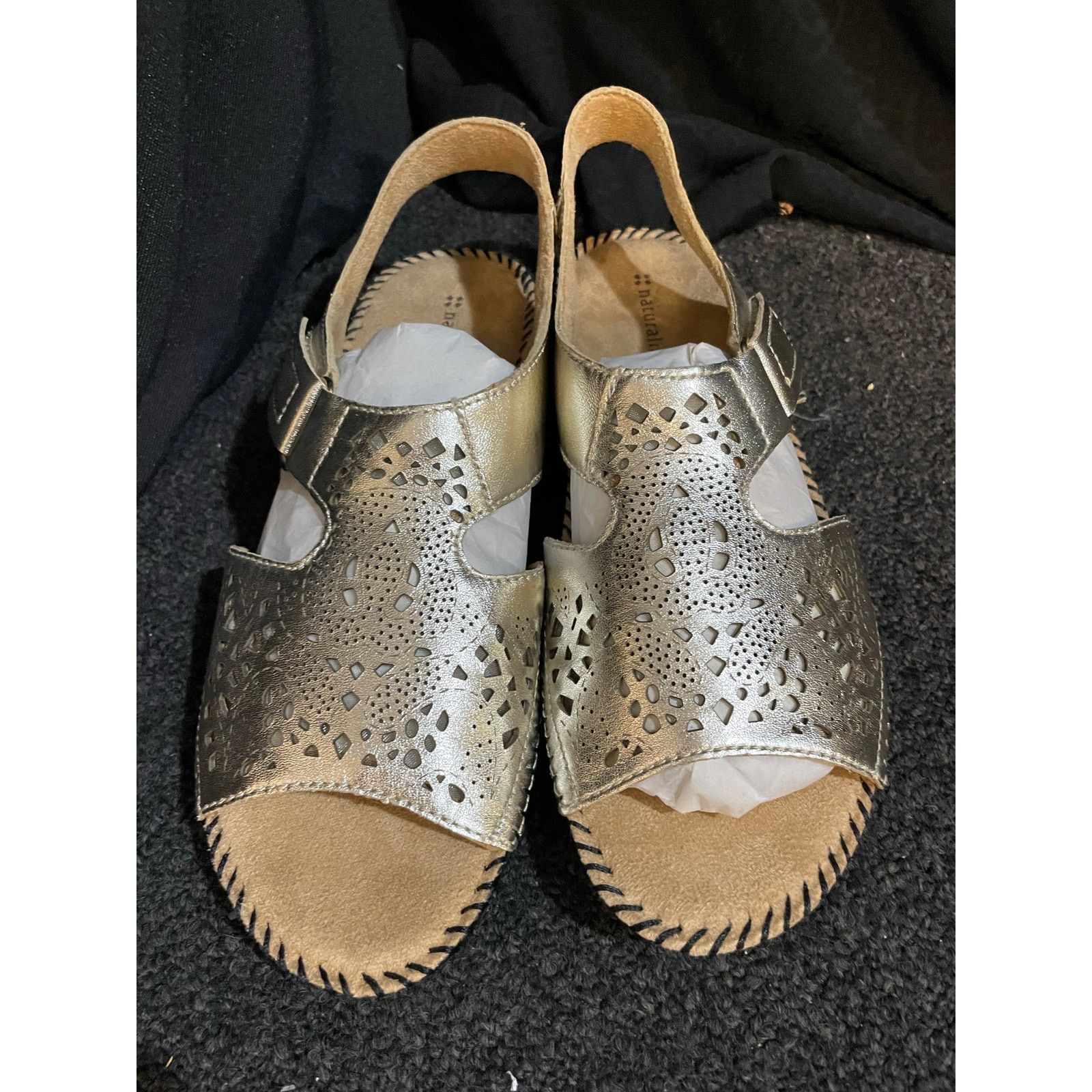 Naturalizer Naturalizer Scout2 Gold Sling Back Sandals 9.5 N Size US 9.5 / IT 39.5 - 1 Thumbnail