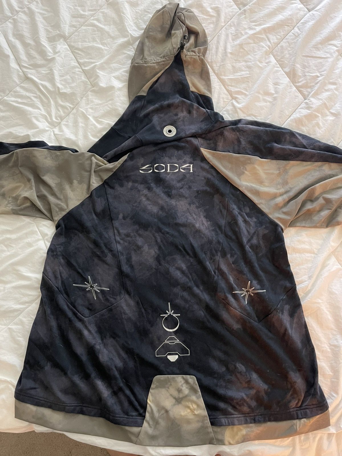 Hamcus Printed Contrast Knit Panel Hoodie Size US L / EU 52-54 / 3 - 2 Thumbnail