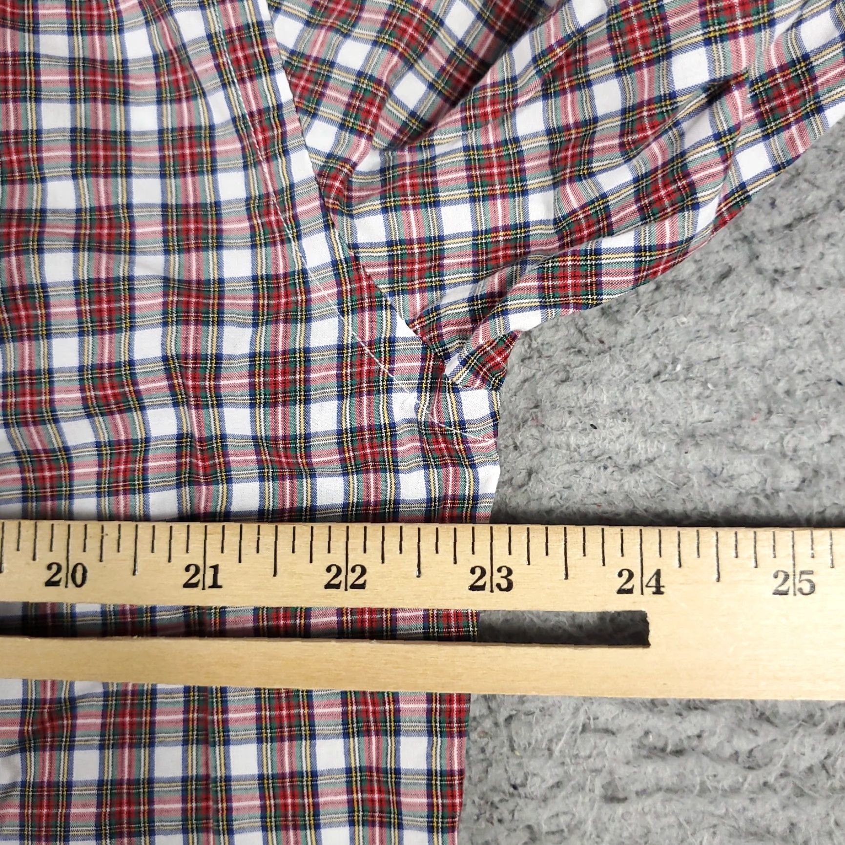 Tommy Hilfiger Tommy Hilfiger Shirt Mens 15.5 Red Plaid Dress Button Up Long Sleeve Size 40R - 5 Thumbnail