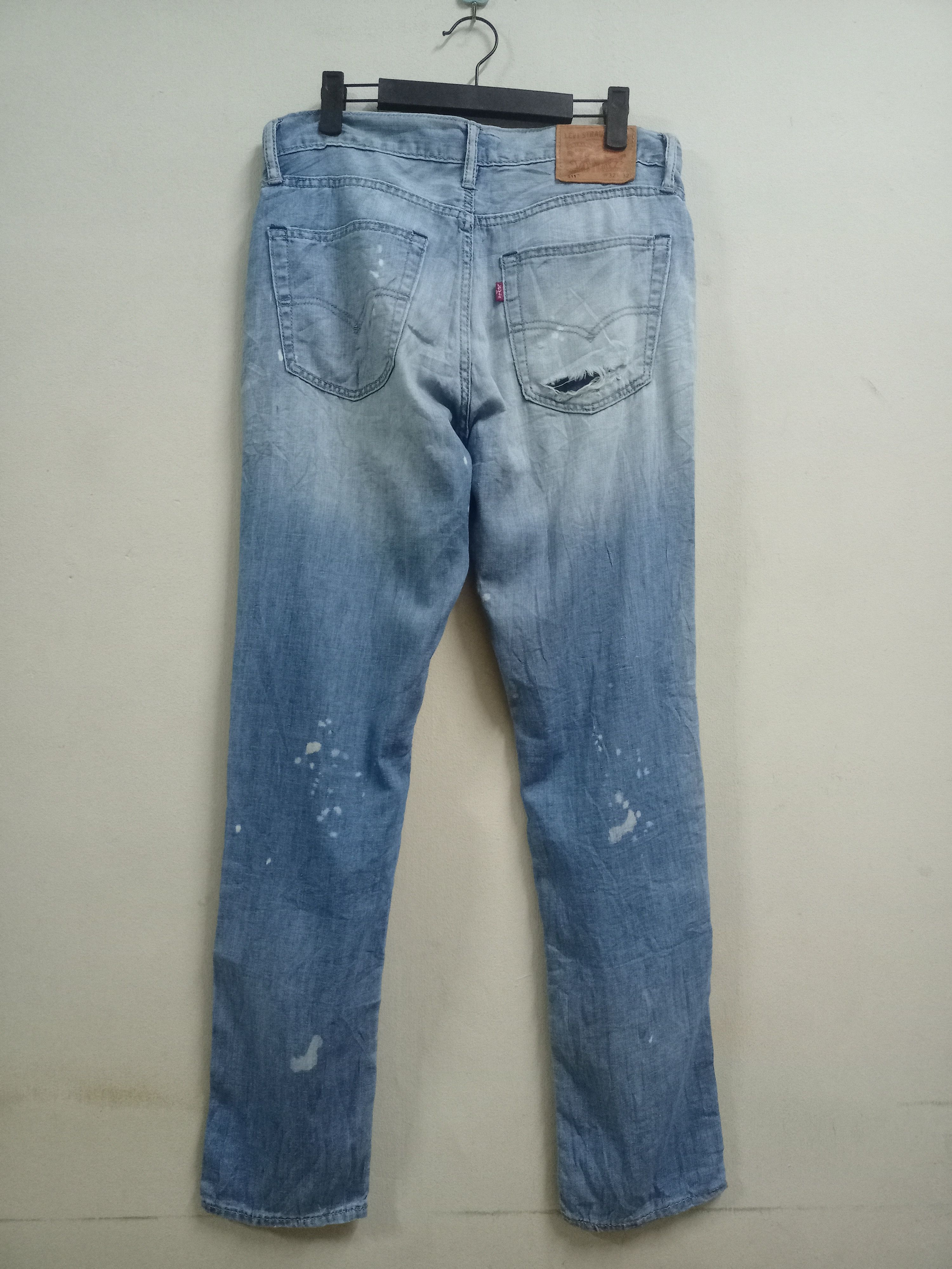 Vintage Levis 511 Acid Wash Style Distressed Jeans 33x31