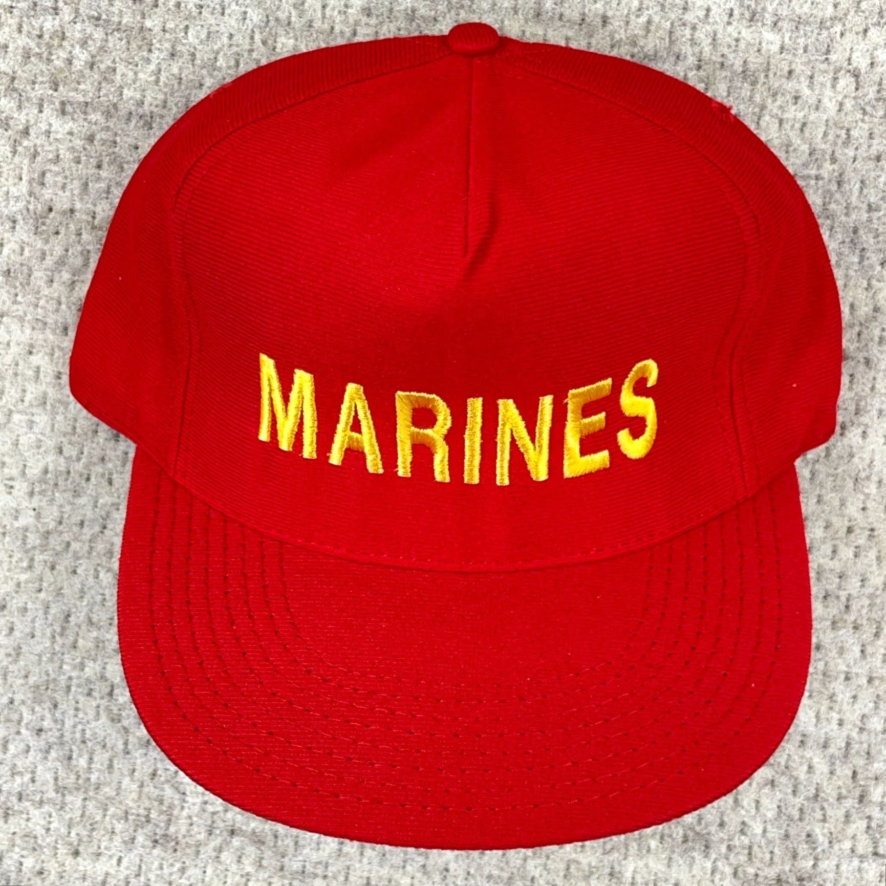 Vintage VINTAGE USMC Hat Cap Snapback Made In USA Embroidered Eagle Crest Red 90s Classic Logo Mens One Size Size ONE SIZE - 3 Thumbnail