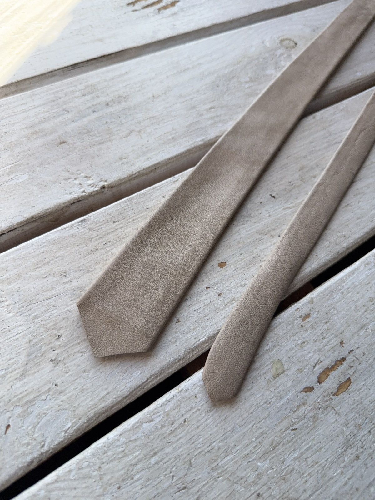 Japanese Brand Retro Vintage W-Germany Leather Tie 90s Western Biker Style Size ONE SIZE - 6 Thumbnail