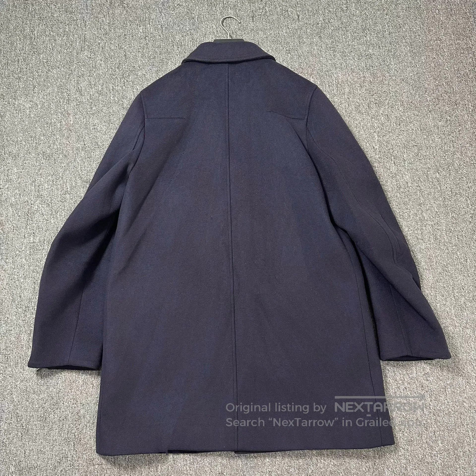 Dior Dior Navy Mid-Length Wool Coat. Size US M / EU 48-50 / 2 - 3 Thumbnail