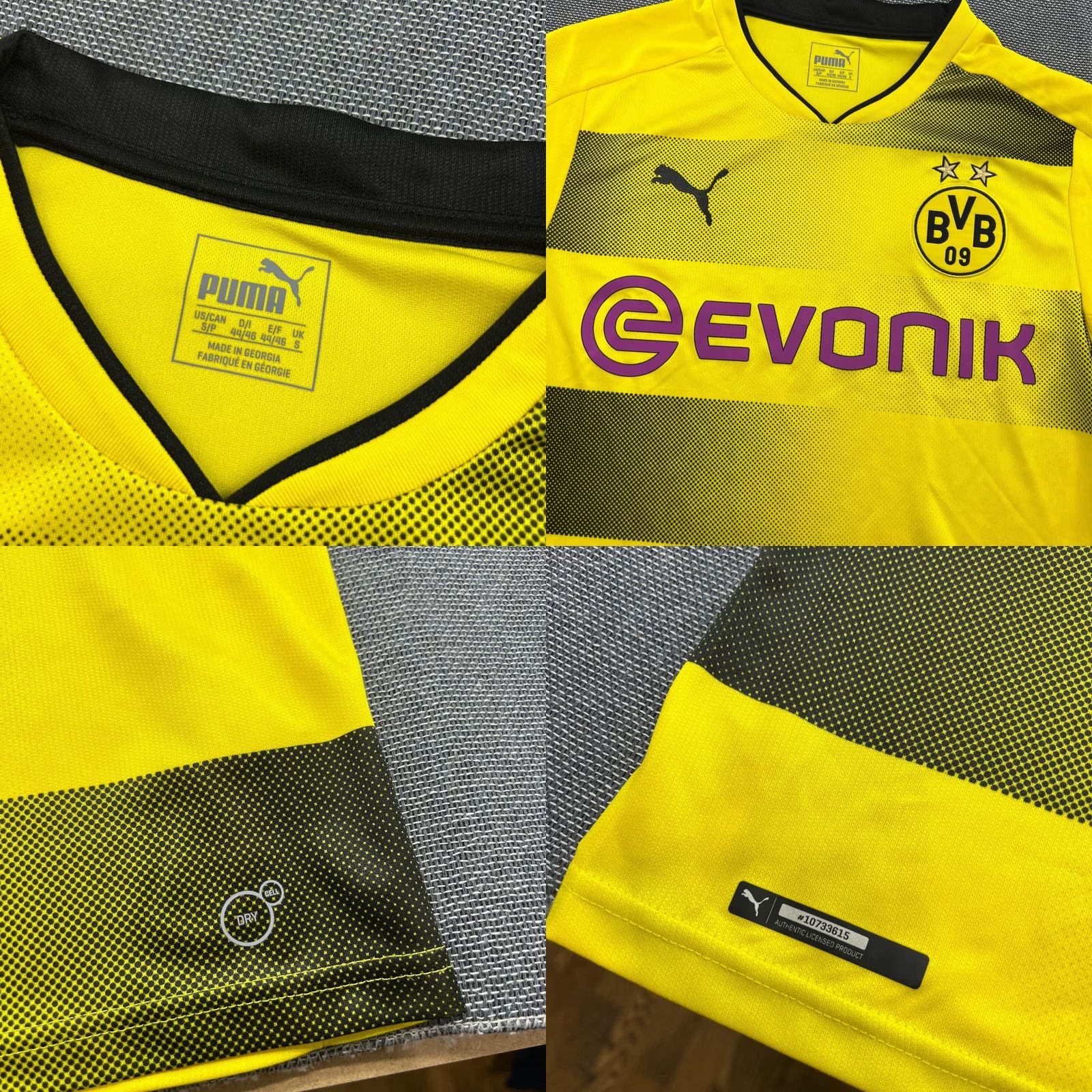 Puma PUMA Borussia Dortmund 2017 2018 Home Jersey T-Shirt Short Sleeve Round Neck XL Mens Multicolor Quick Dry BVB Athletic Football Shirt Size US XL / EU 56 / 4 - 8 Thumbnail