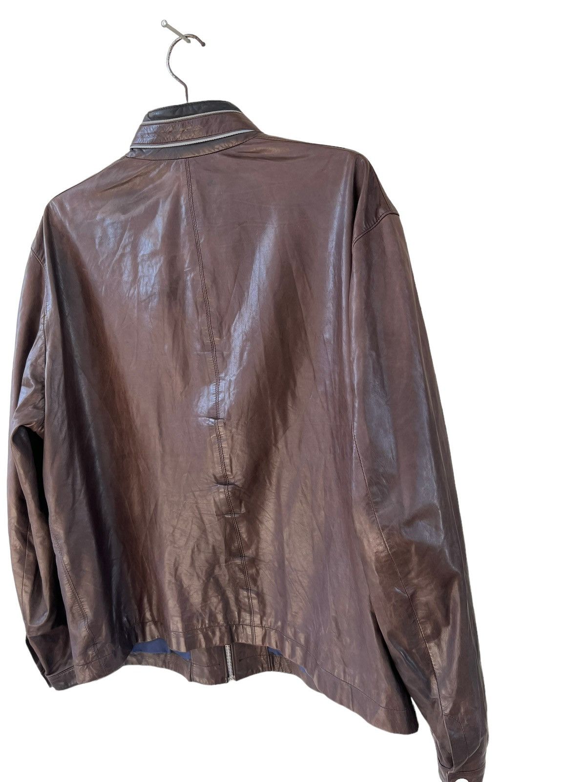 Ermenegildo Zegna Zegna Sport Patina Brown Leather Jacket Size US XXL / EU 58 / 5 - 23 Thumbnail