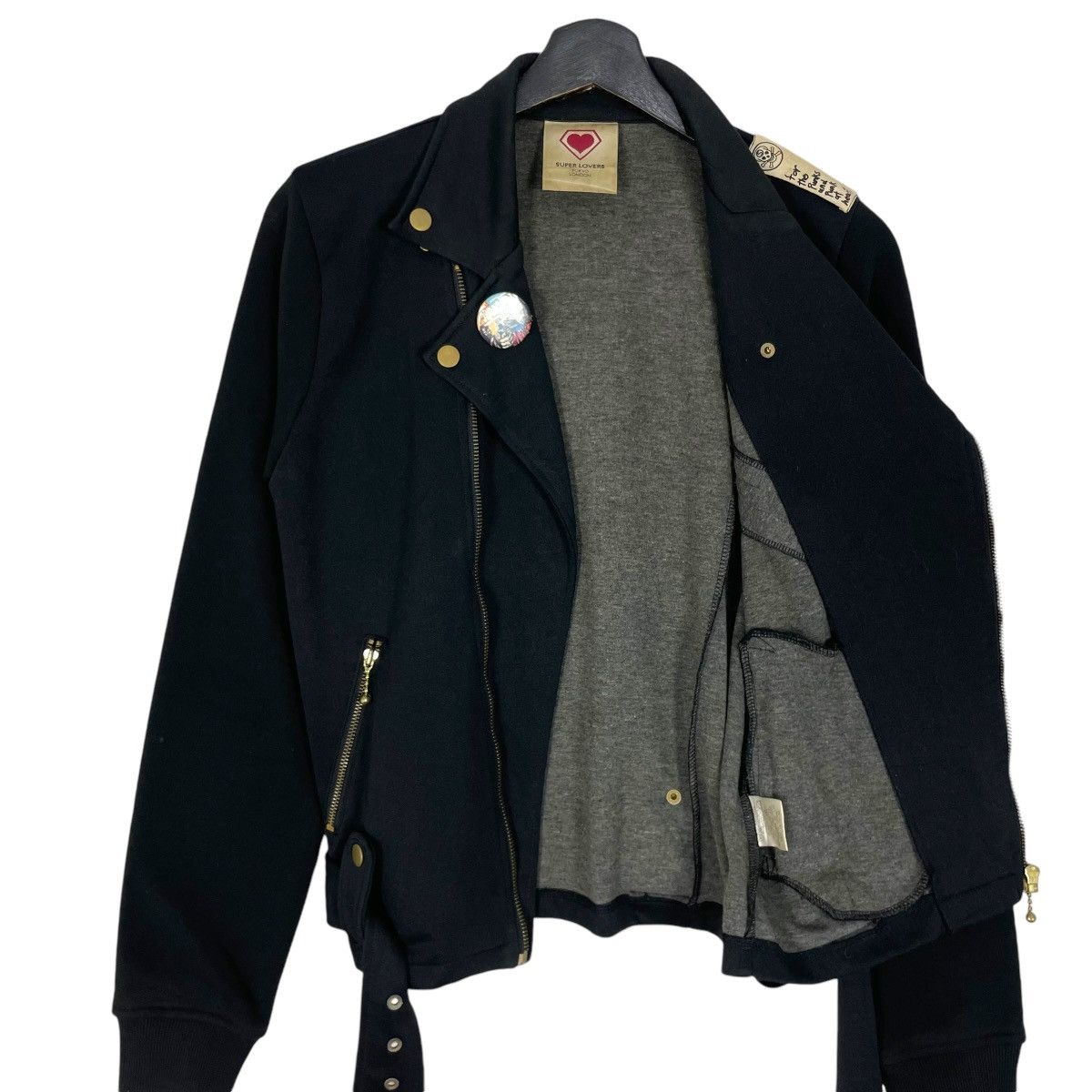 Super Lovers Vintage Super Lovers Rock Punk Jacket Double Collar Big Logo Size US S / EU 44-46 / 1 - 15 Thumbnail
