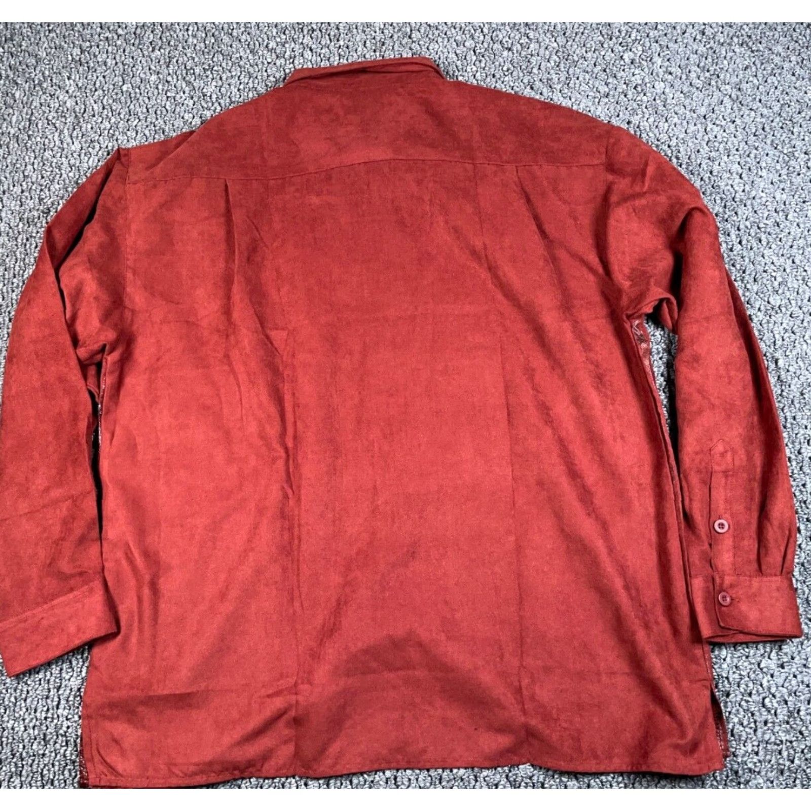 Vintage VTG Milano Moda Shirt Adult 3XL Dark Red Striped Pattern Long Sleeve Button-Up Collared Size US XXL / EU 58 / 5 - 2 Thumbnail