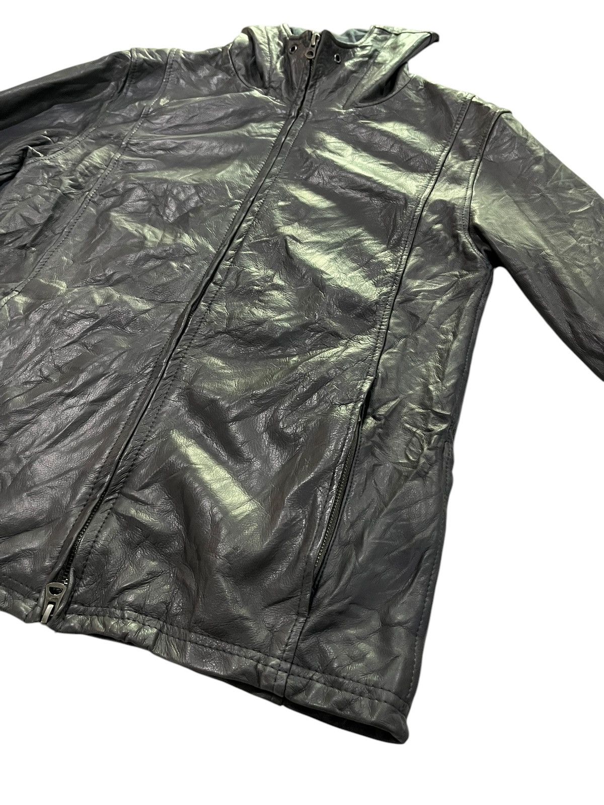 Genuine Leather Shama Do Less Code Japan Cowhide Leather Jacket Hoodie Size US S / EU 44-46 / 1 - 5 Thumbnail