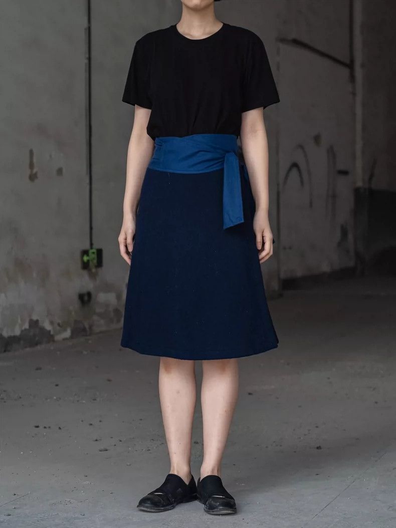 Kenzo KENZO sizeS Dark blue patchwork skirt Size 26" / US 2 / IT 38 - 3 Thumbnail