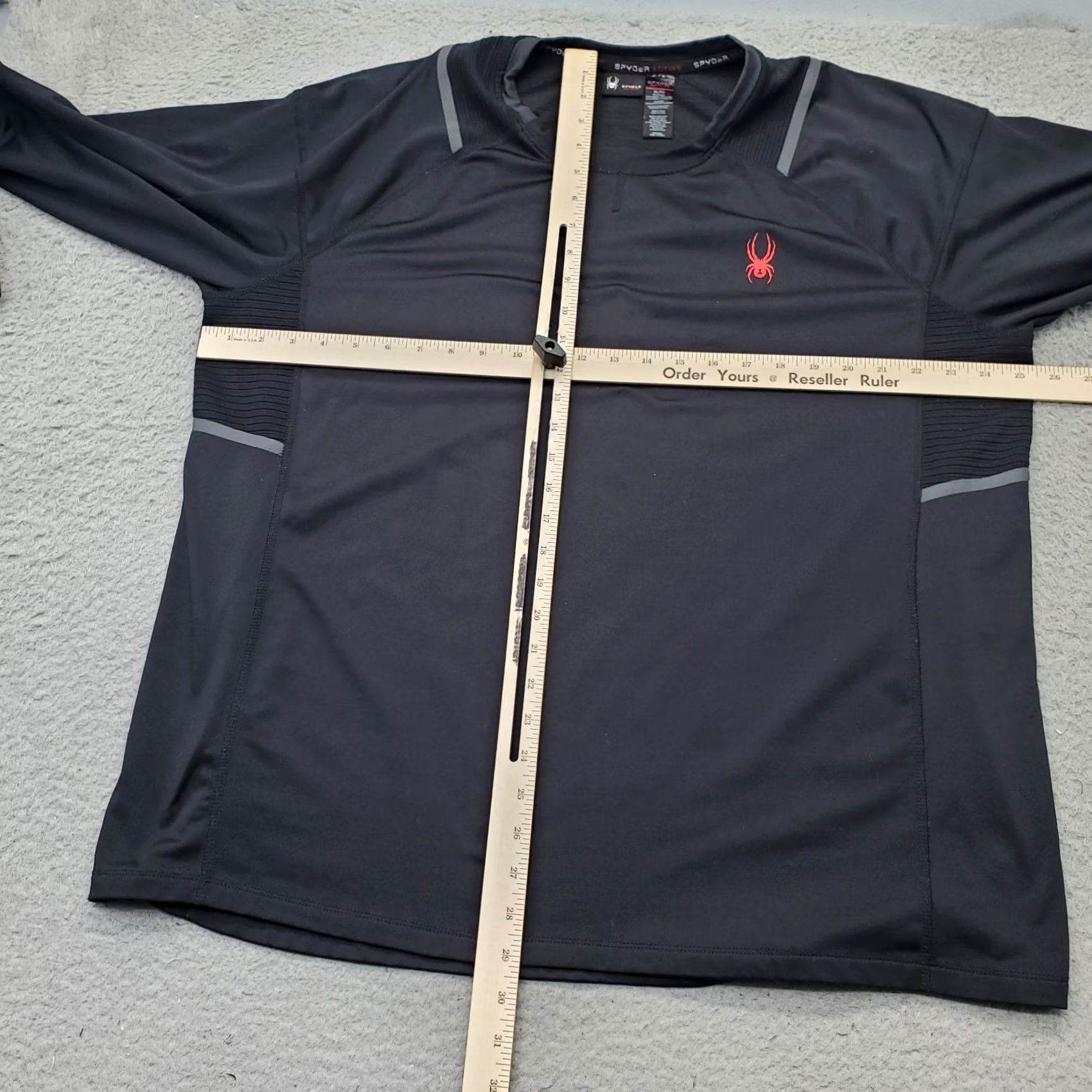 Spyder Spyder Active T-Shirt Mens XL Black Athletic Pullover Long Sleeve Crew Neck Shirt Size US XL / EU 56 / 4 - 3 Thumbnail