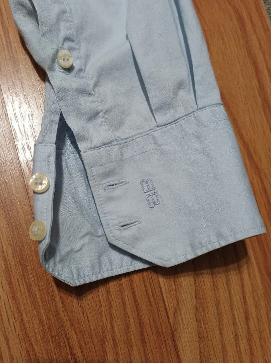 Balenciaga × Designer Balenciaga Mens Dress Shirt Blue size 44 / 17.5 Size 44R - 9 Thumbnail