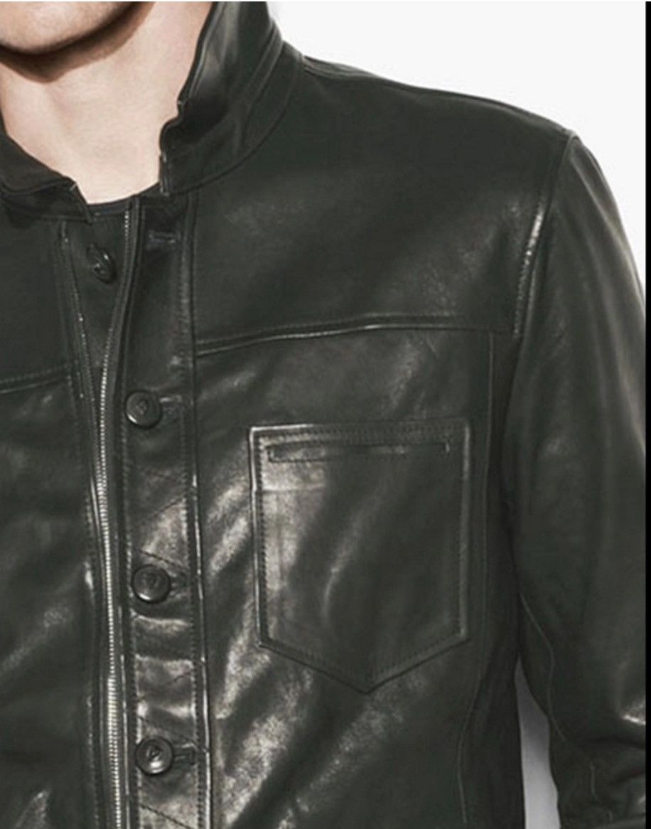 John Varvatos Biker Leather Jacket EU 52 USA 42 Size US L / EU 52-54 / 3 - 4 Thumbnail