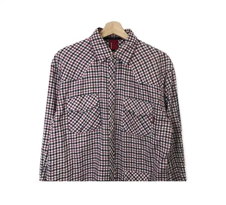 Flannel Airborn Plaid Tartan Flannel Shirt Button Up Size US M / EU 48-50 / 2 - 2 Thumbnail