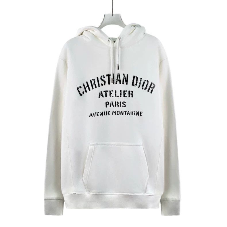 Dior Dior White logo letter hooded long-sleeved sweatshirt 2506- Size US L / EU 52-54 / 3 - 1 Thumbnail