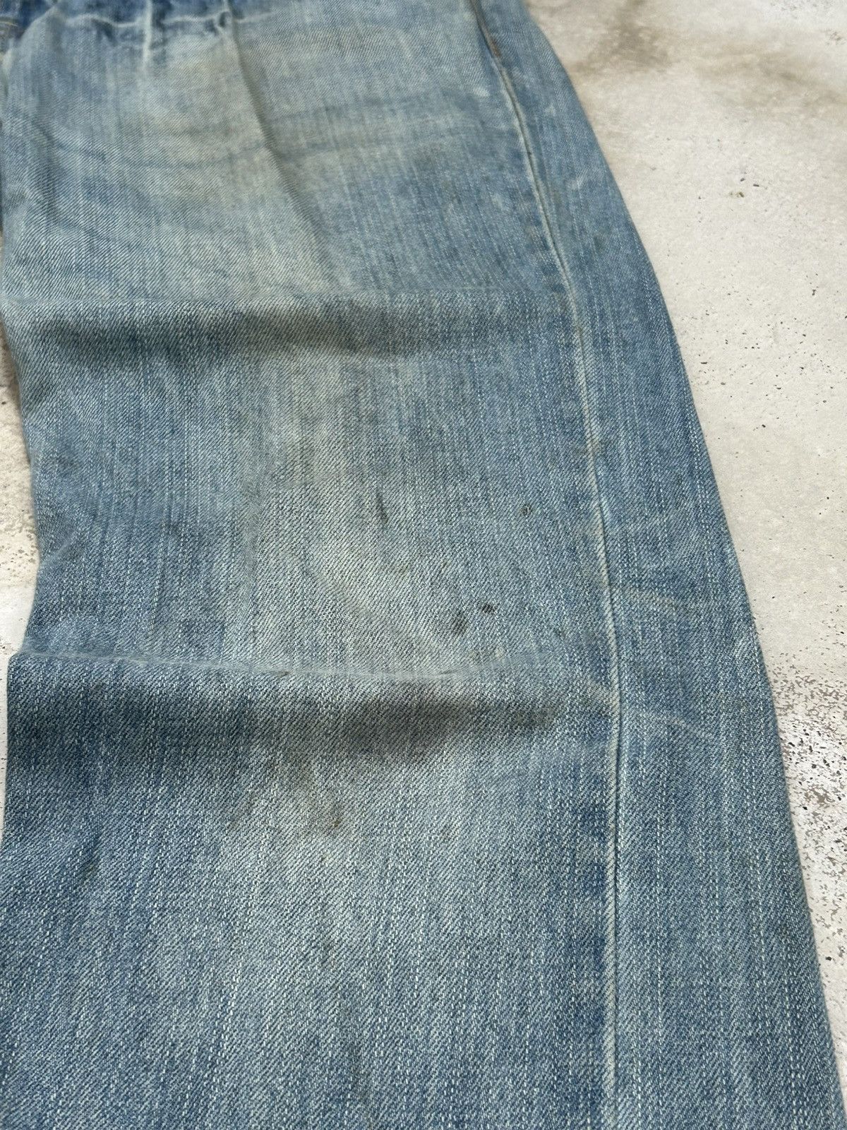 If Six Was Nine Vintage Dominate Double Waist Belt Loop Light Dirty Washed Size US 33 - 9 Thumbnail
