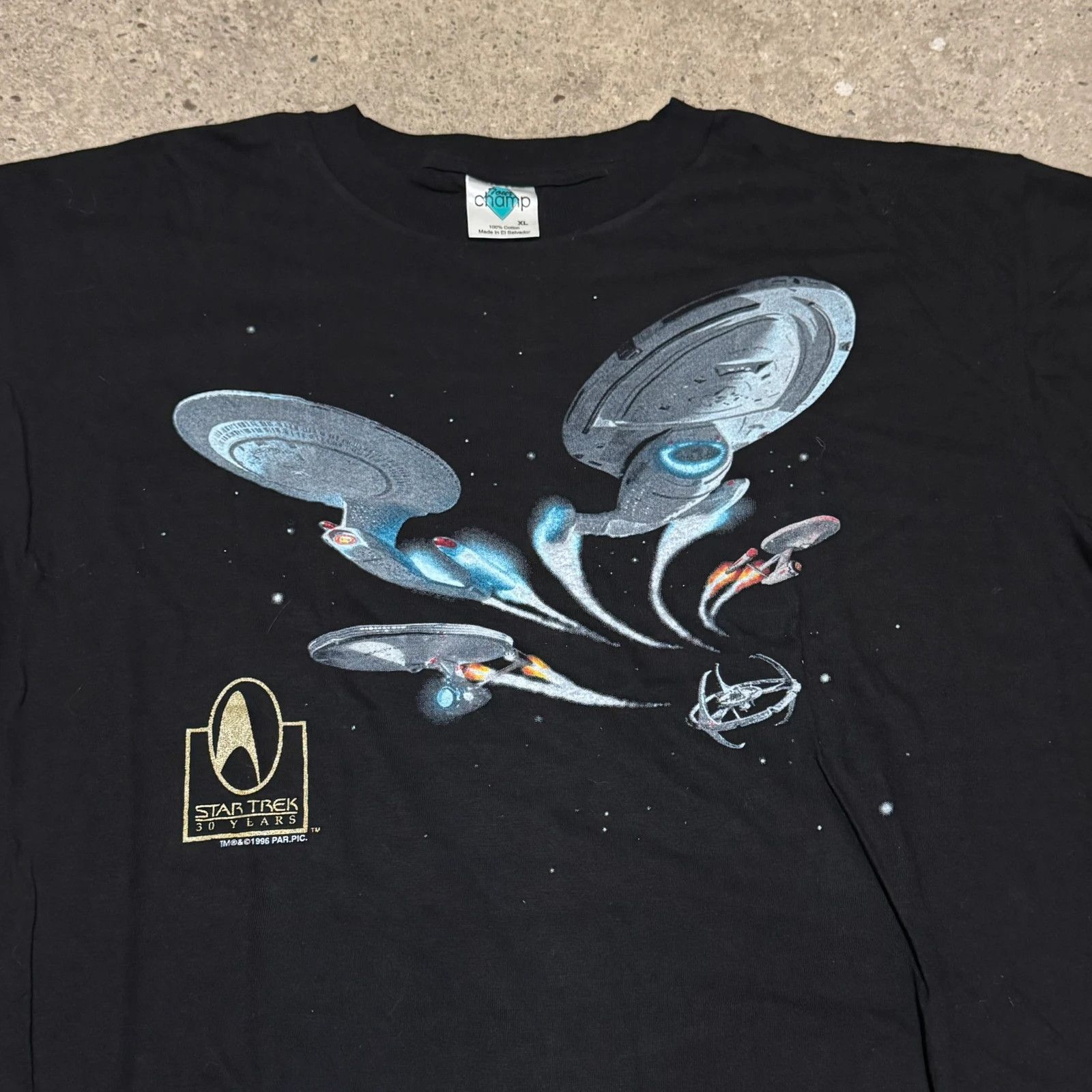 Vintage Vintage 90s star treck t-shirt Size US XL / EU 56 / 4 - 2 Thumbnail