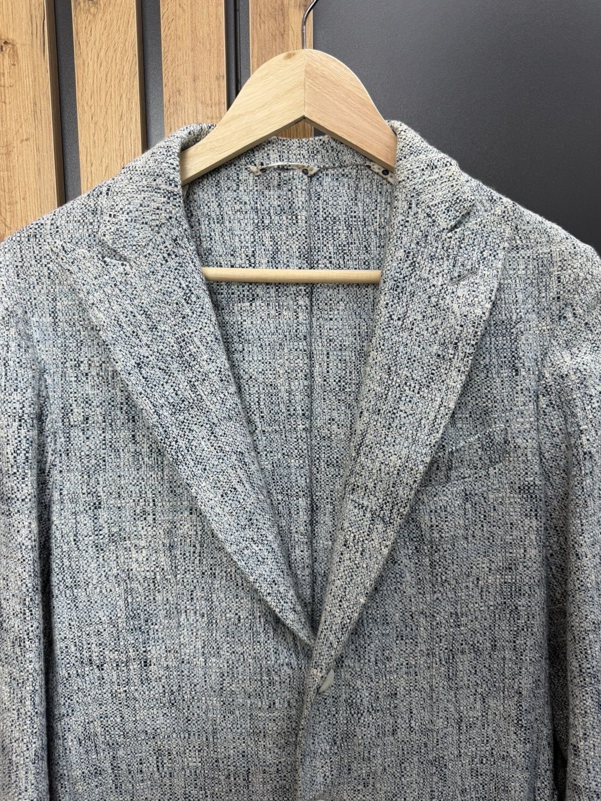 Finamore Finamore Napoli Textured Cotton Blazer Size 48 Size 38R - 2 Thumbnail