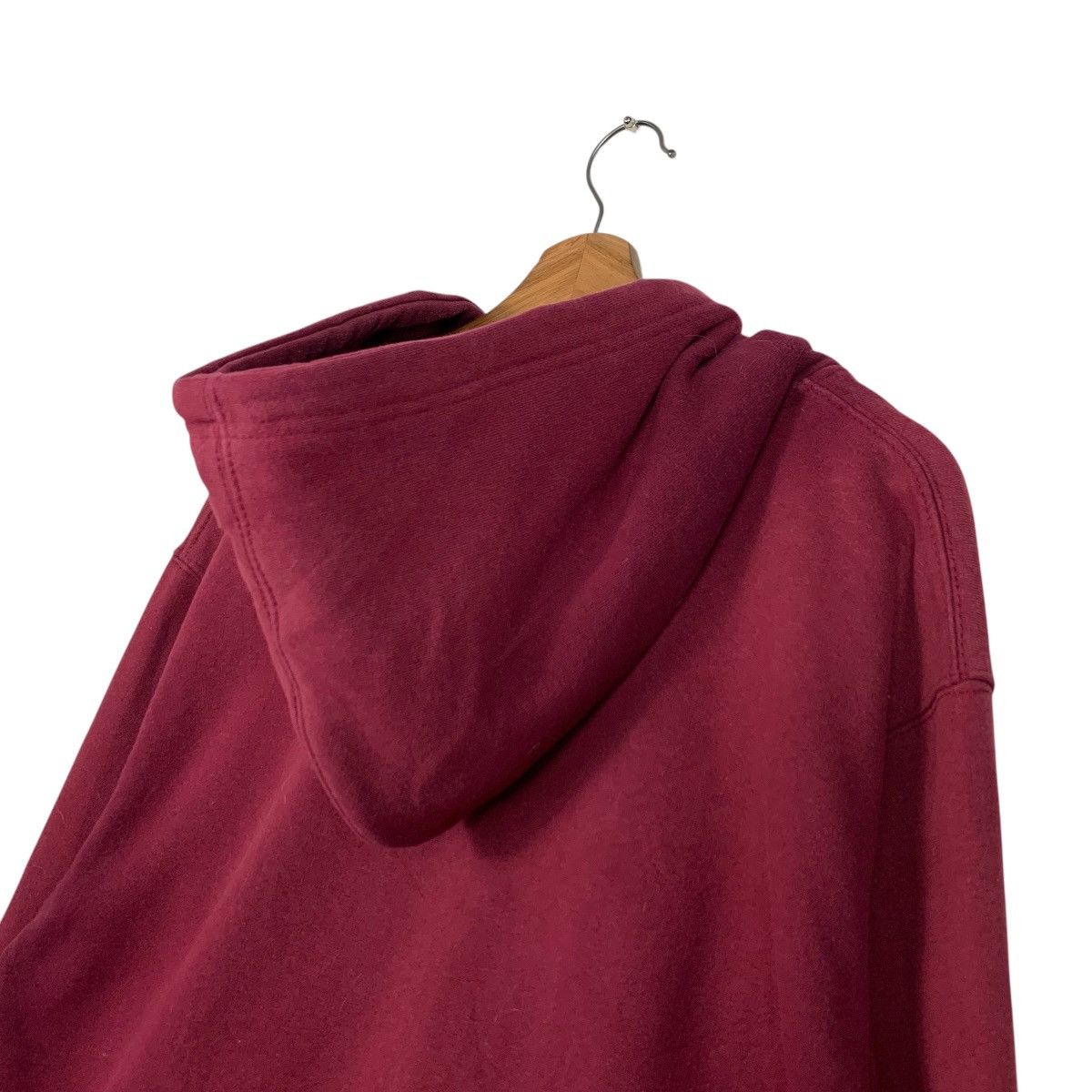 Vintage PRO CLUB Maroon Zipper Hoodie Sweatshirt #2427-C109 Size US M / EU 48-50 / 2 - 9 Thumbnail