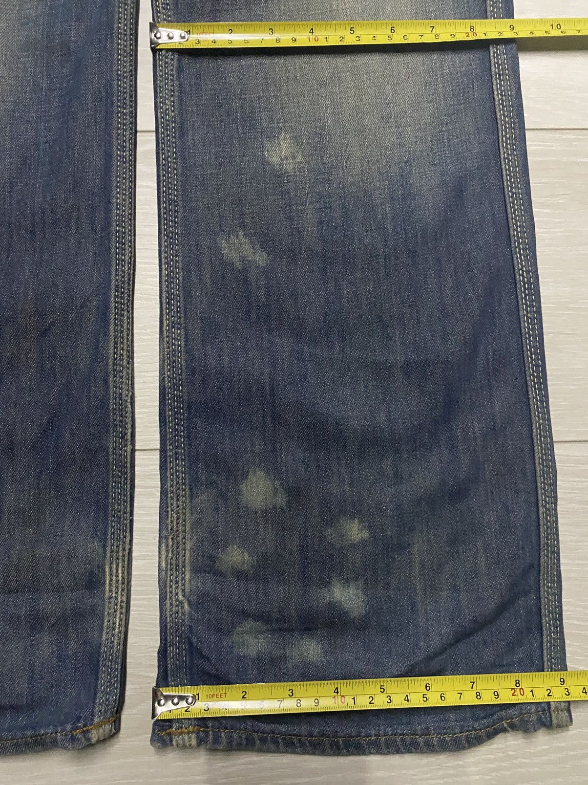MLB × Polo Ralph Lauren Polo Raph Laurent Bleach Mud Wash Baggy Wide Leg Jeans Size US 31 - 19 Thumbnail