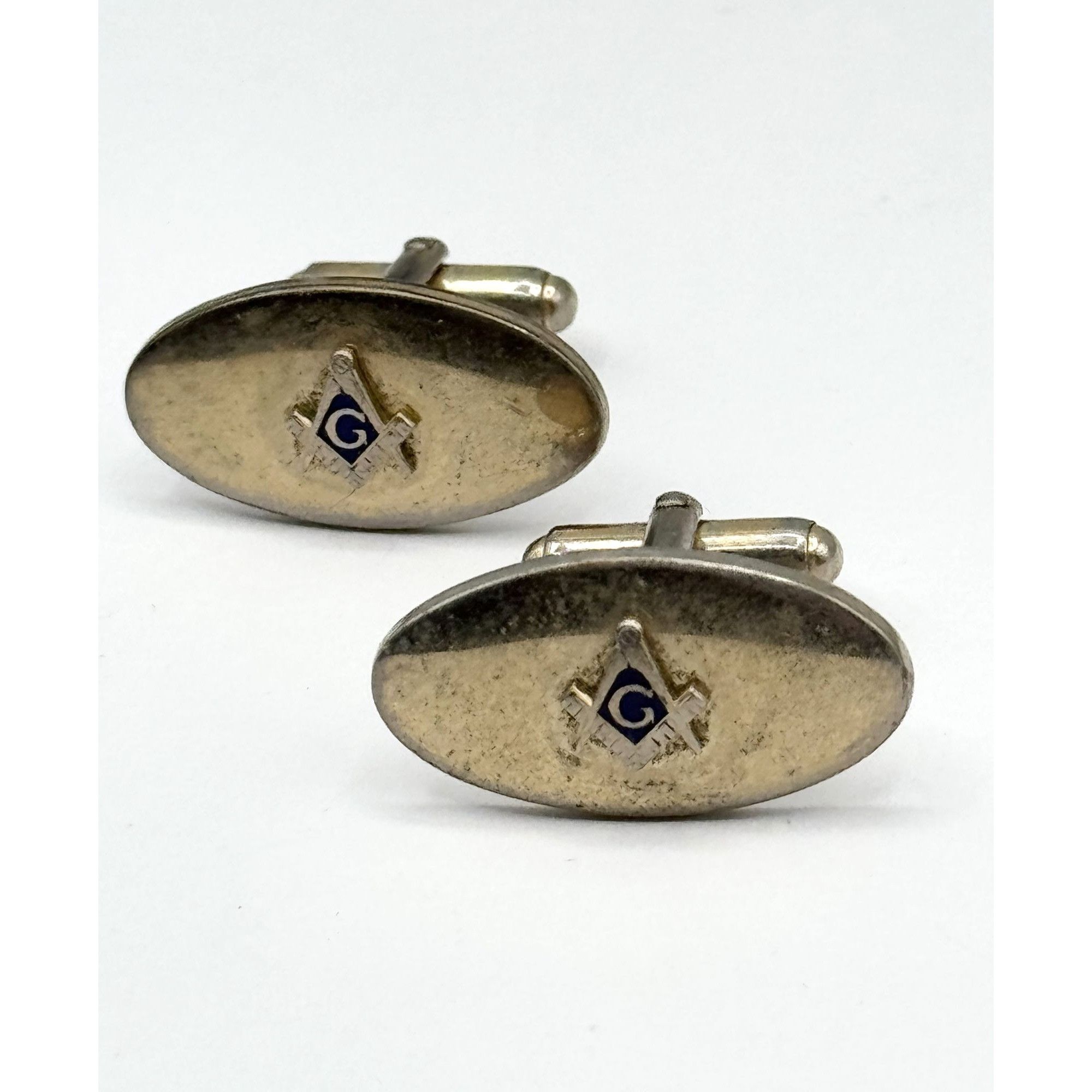 Vintage Vintage Masonic Freemasons enamel cuff links shriner scottis ...