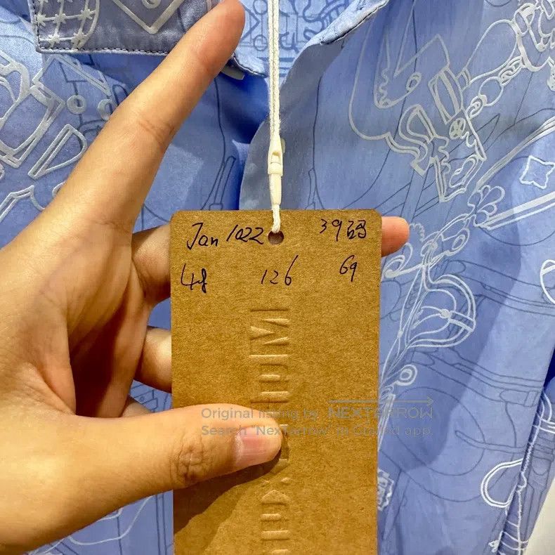 Hermes Hermes size 39 Blue Printed Shirt Size S / US 4 / IT 40 - 6 Thumbnail