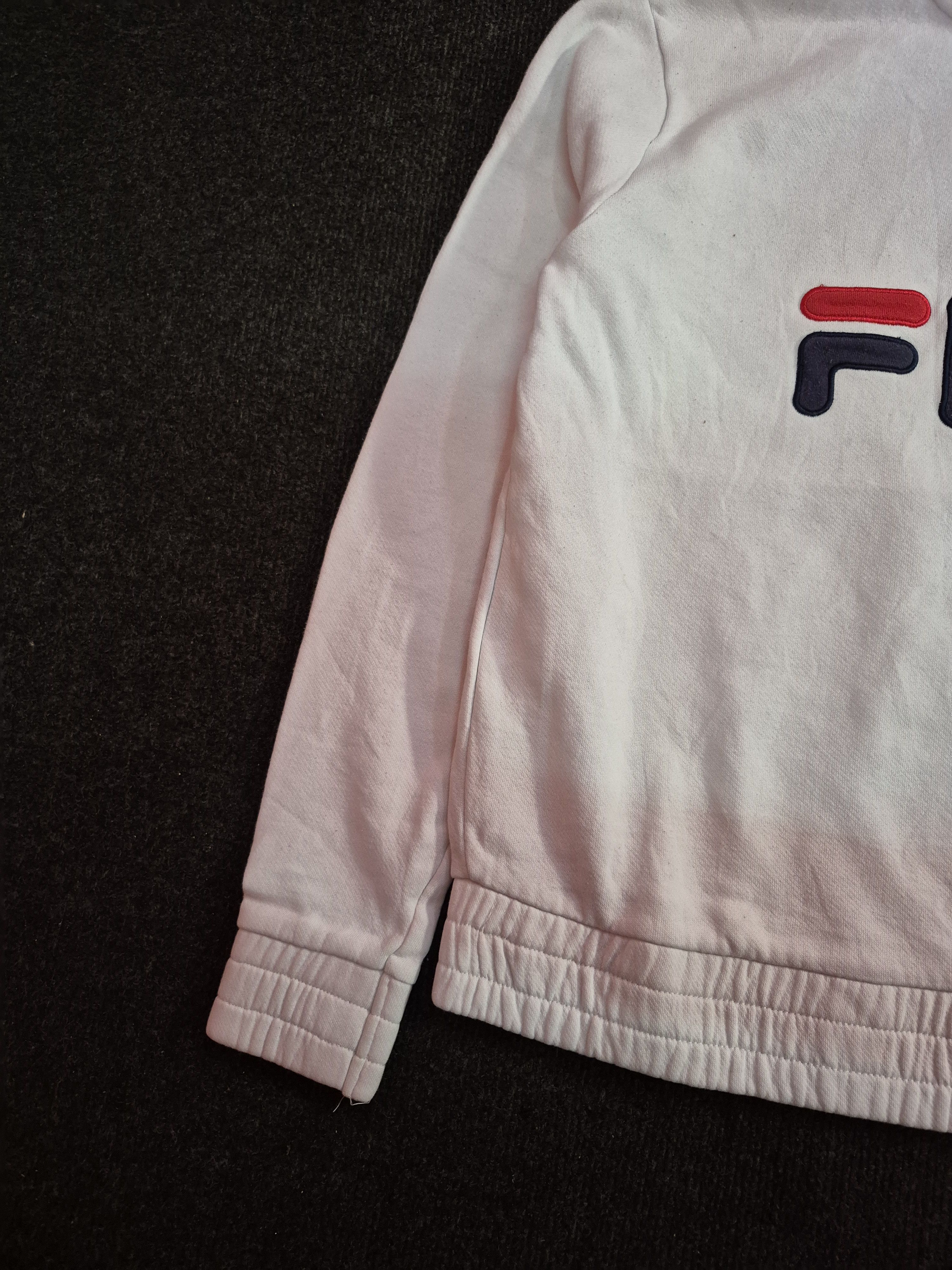 Fila 🔥 Fila Big Logo Spellout Half Zipper Sweater Sweatshirt Size US S / EU 44-46 / 1 - 4 Thumbnail