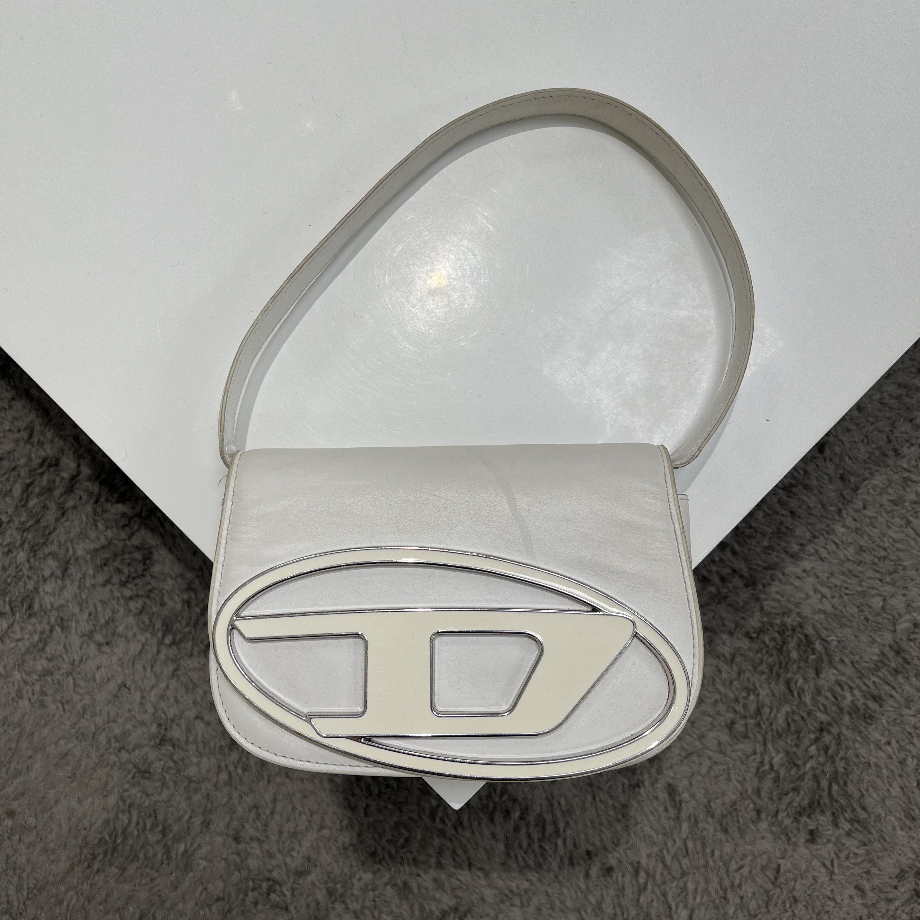 Diesel Diesel 1DR Leather Shoulder Bag White Size ONE SIZE - 1 Thumbnail