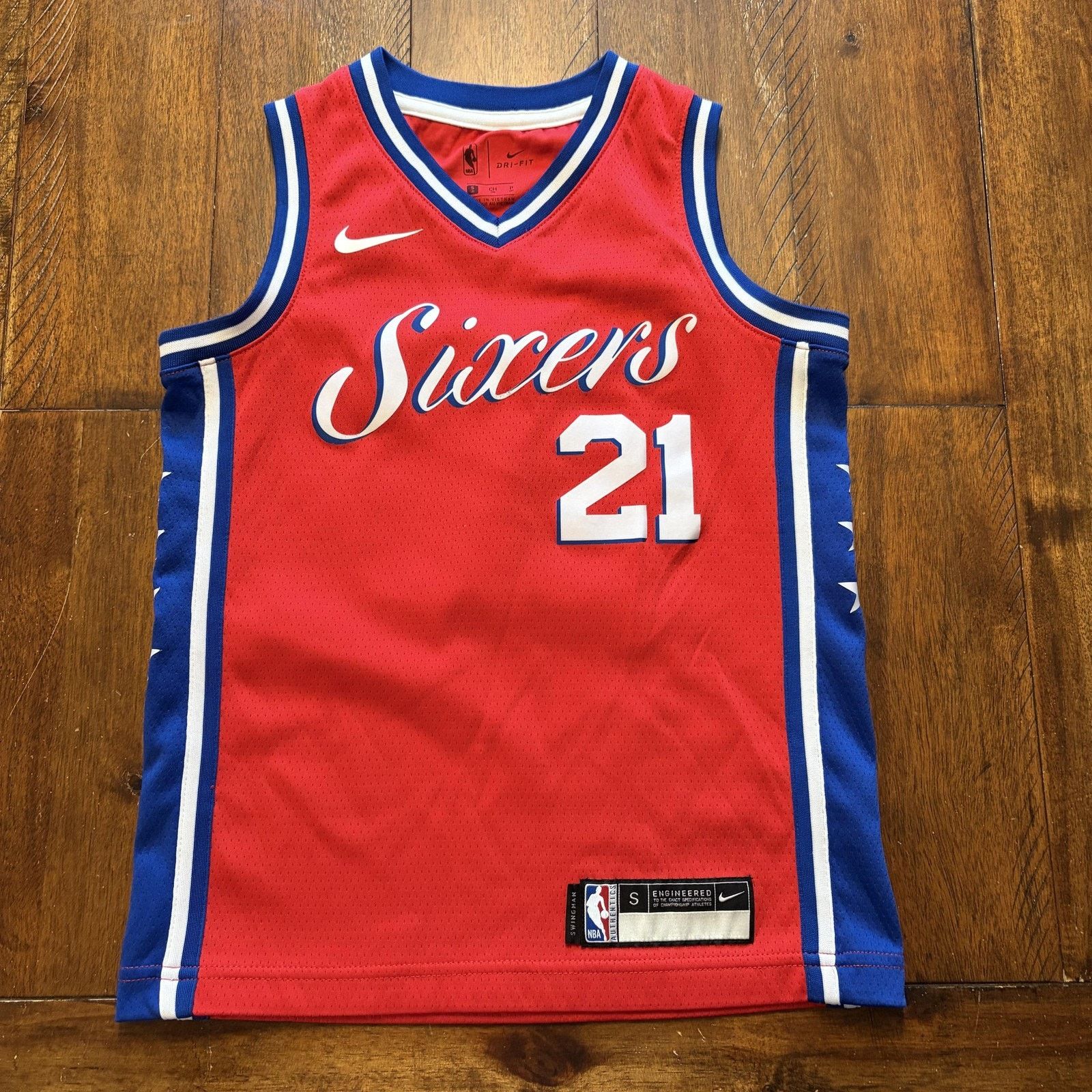 Nike Philadelphia 76ers Jersey Boys Small Joel Embiid 21 Nike Size S / US 4 / IT 40 - 5 Thumbnail