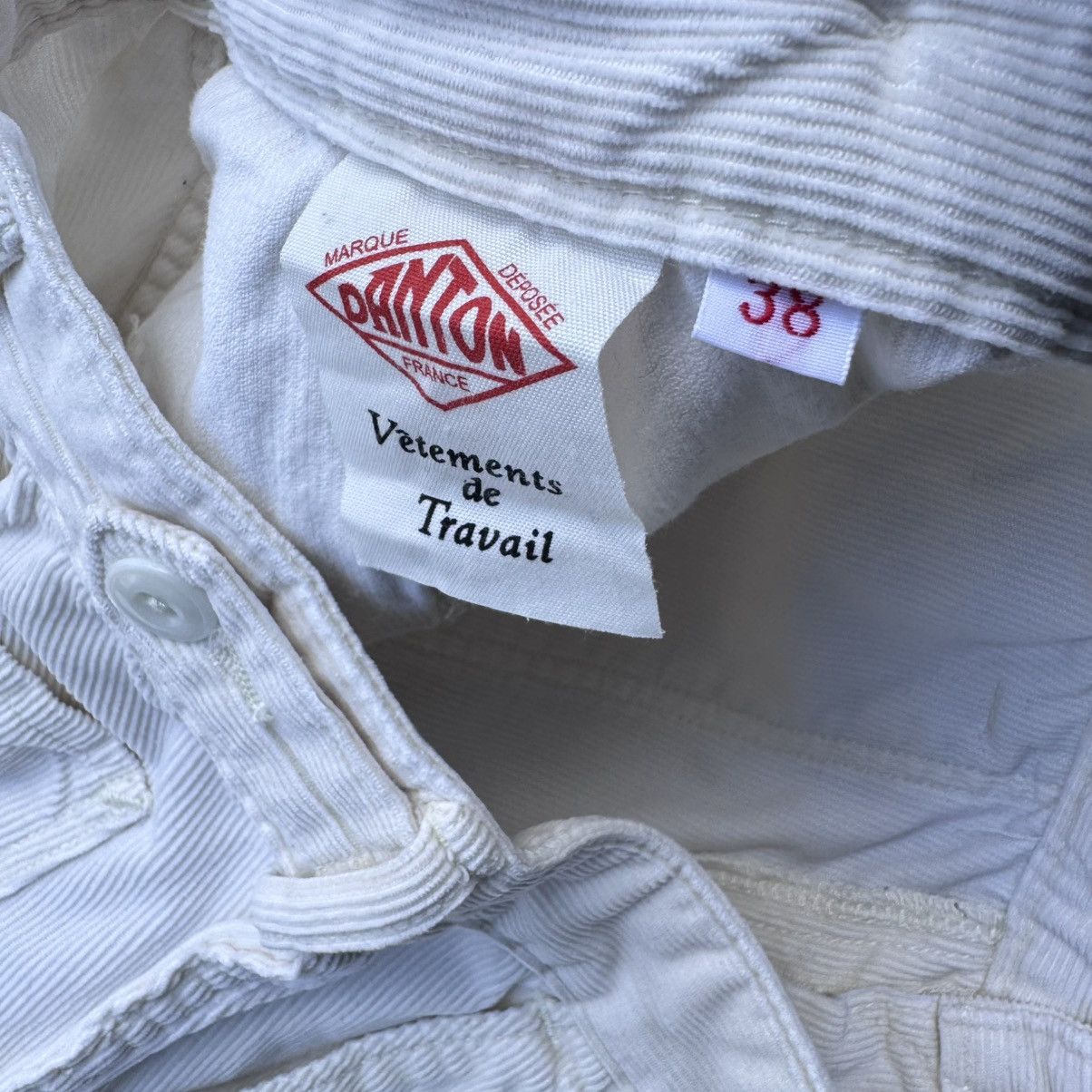 Danton Vintage Danton White Corduroy Fatigue Pants Size US 29 - 11 Thumbnail