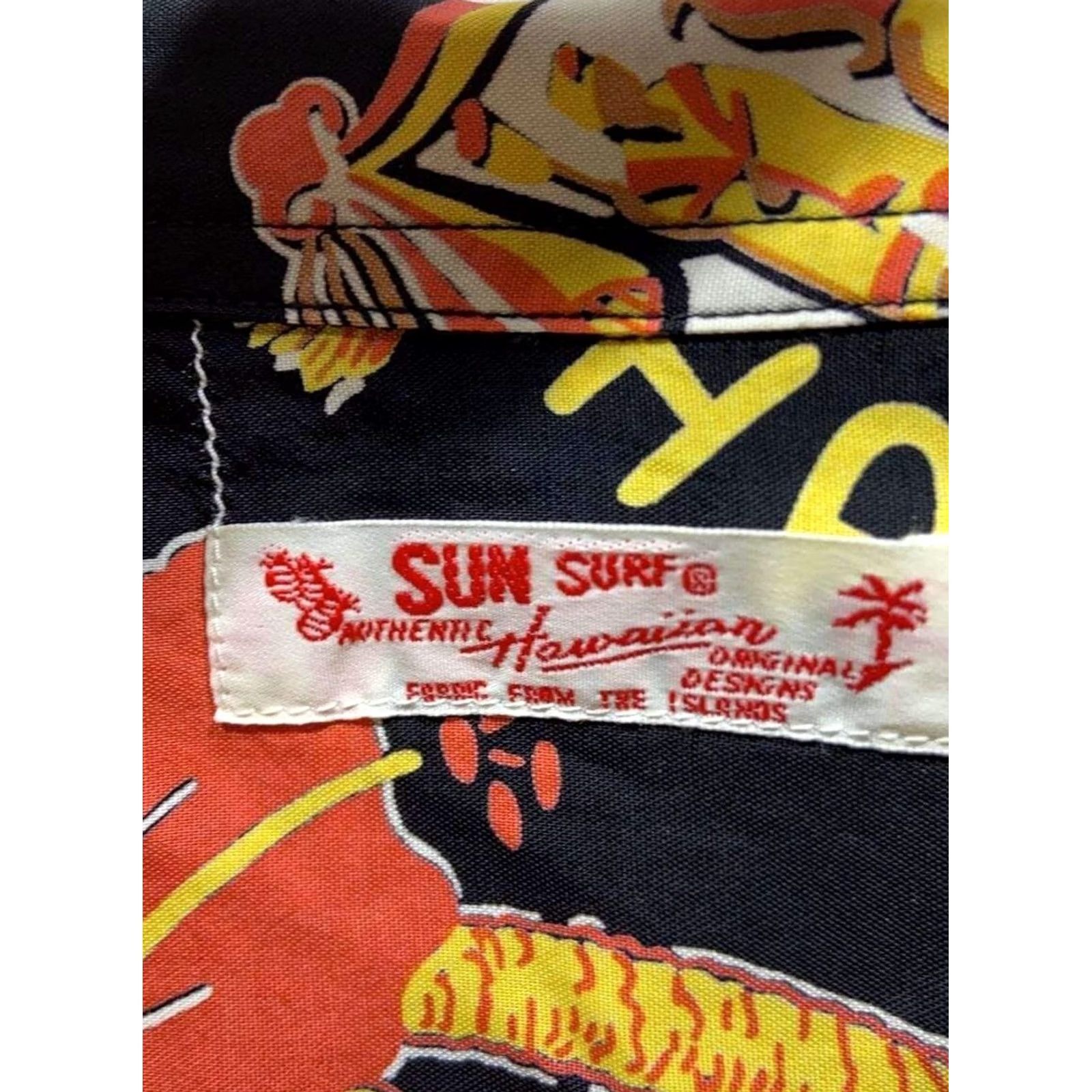 Sun Surf SUN SURF Shirt Long-Sleeve Aloha L Black Hibiscus Casual USED Mens Shirt Size US L / EU 52-54 / 3 - 3 Thumbnail