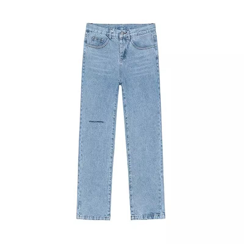 Jean Skinny Blue Distressed Denim Jeans, Ripped Jeans Size US 32 / EU 48 - 5 Thumbnail