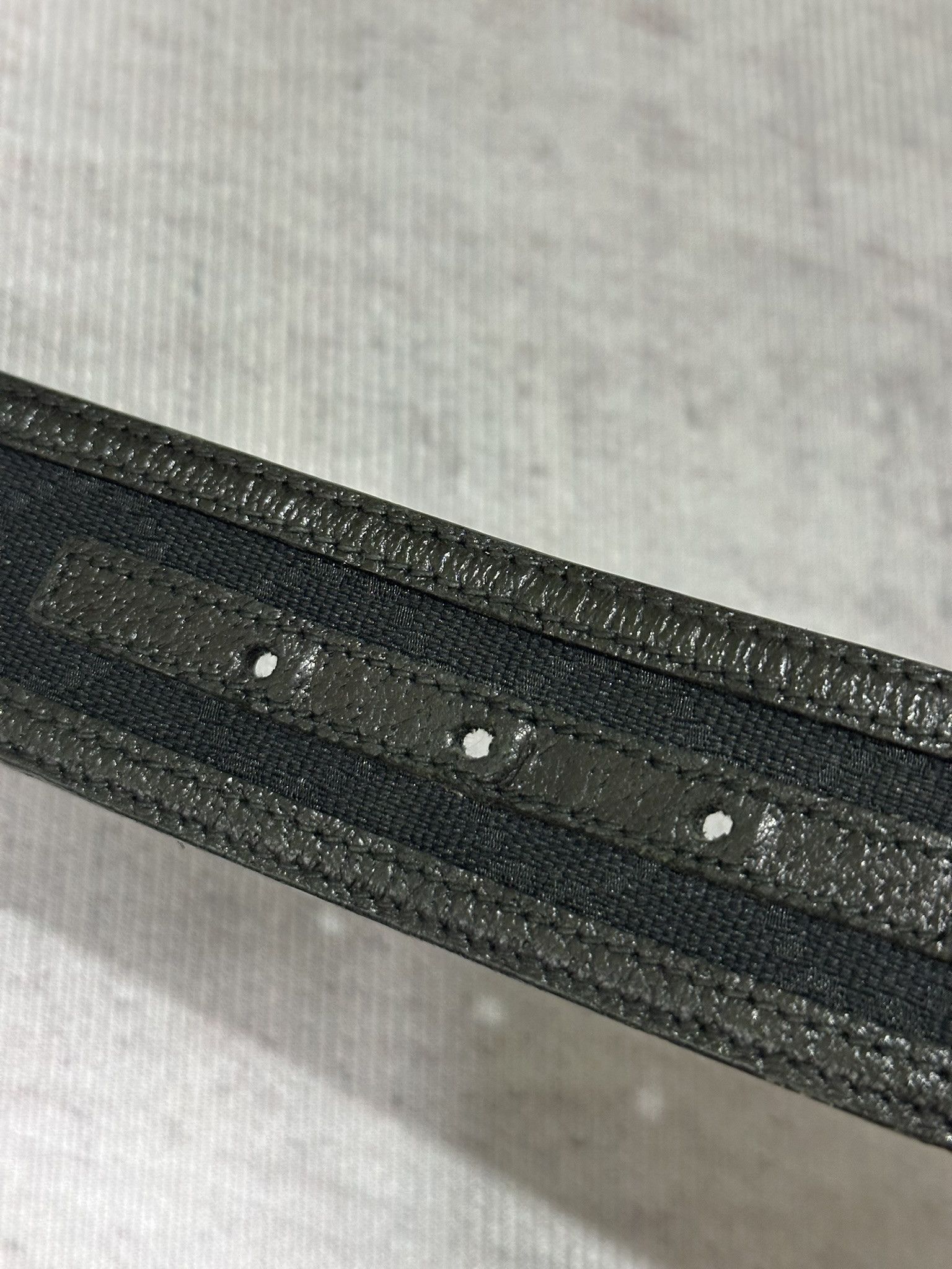 Gucci Gucci Belt Monogram Canvas and Leather Black Interlocking G Size 32 - 9 Thumbnail