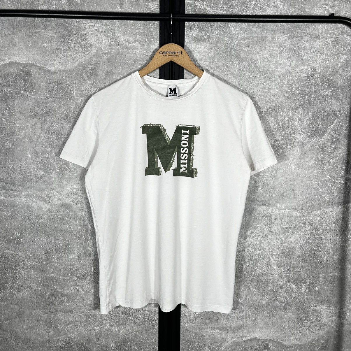 Missoni Missoni Tshirt White Tee Big Logo Size US M / EU 48-50 / 2 - 1 Thumbnail