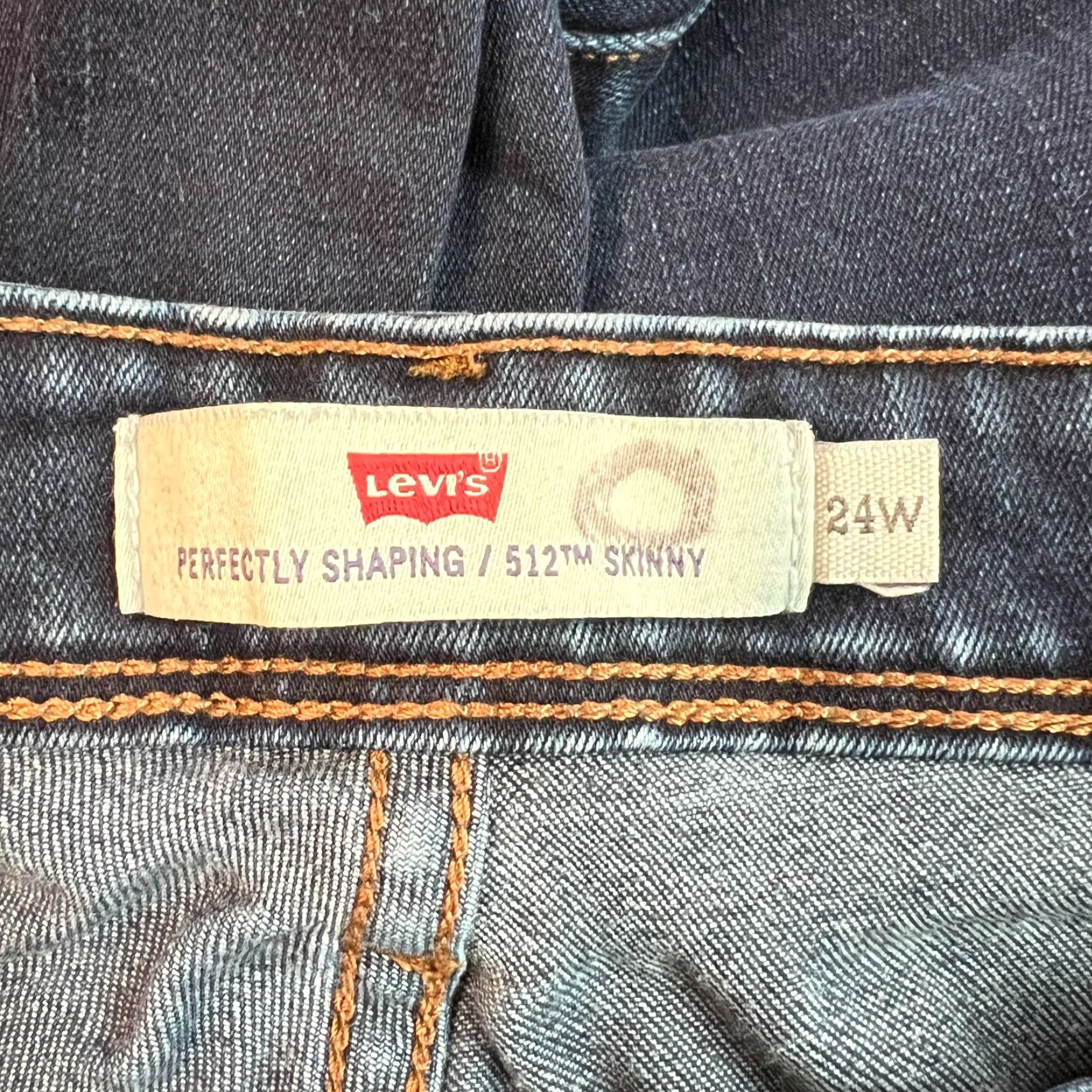 Levi's Levis 512 Womens Mid Rise Perfectly Shaping Skinny Blue Denim Jeans Size 24W Size 42" / US 20 - 7 Thumbnail