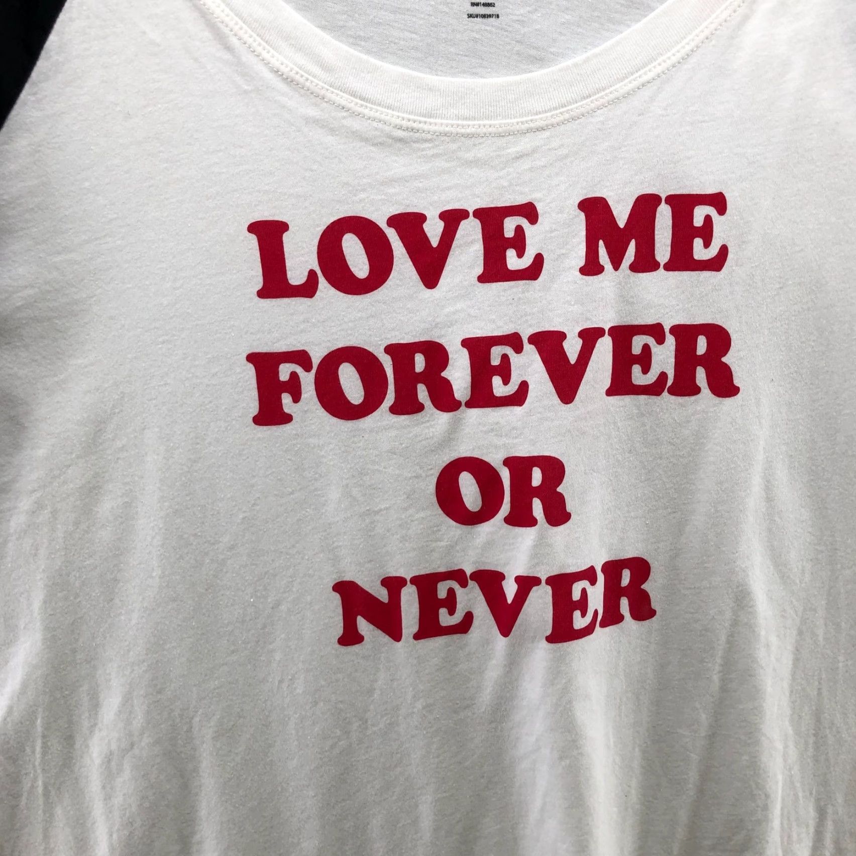 Torrid Torrid Shirt Womens 4X Long Sleeve Raglan Multicolor Love Me Forever Graphic Womens Size XXL / US 16-18 / IT 52-54 - 7 Thumbnail