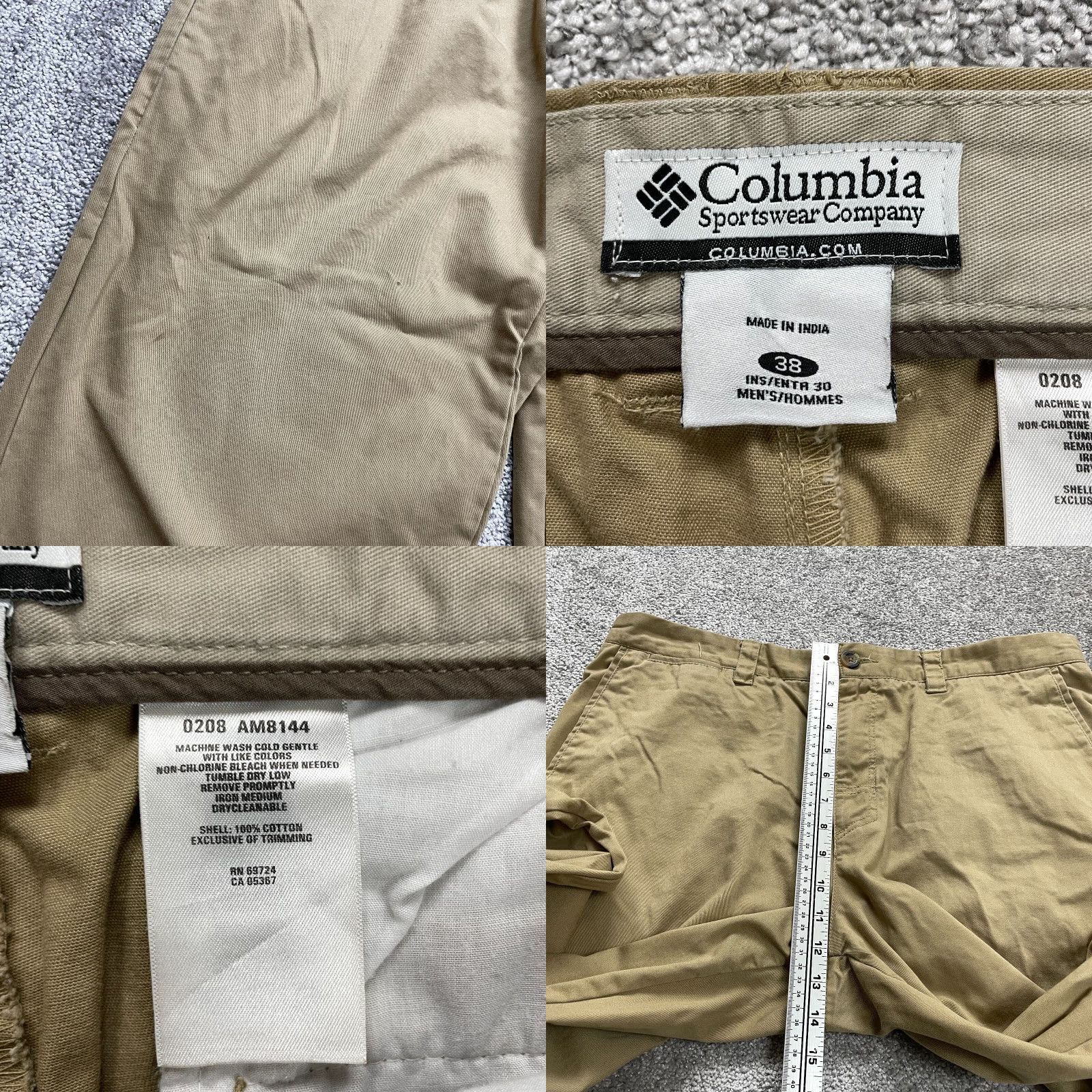 Vintage Columbia Pants 38 Brown Chino Cotton Flat Front Straight Leg Casual Mens Size US 38 / EU 54 - 8 Thumbnail
