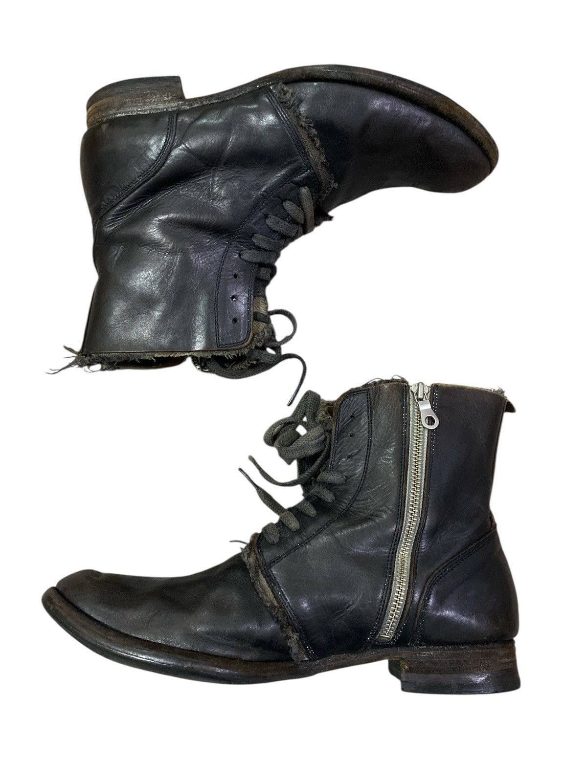 Maison MIHARA YASUHIRO Miharayasuhiro combat leather boots