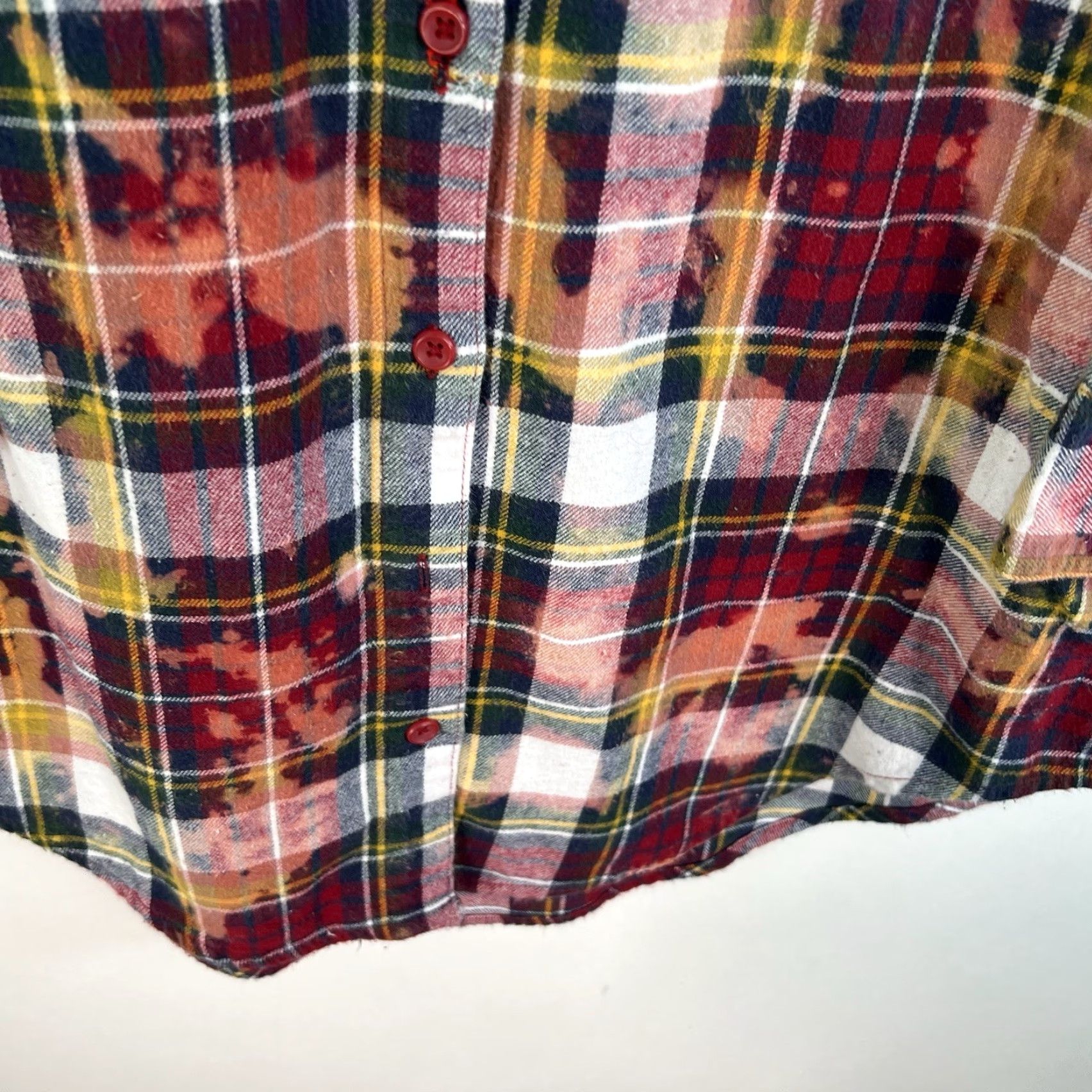 Vintage Natural Reflections Smiley Face Flannel Shirt Small Red Plaid Boho Grunge Womens Size S / US 4 / IT 40 - 5 Thumbnail