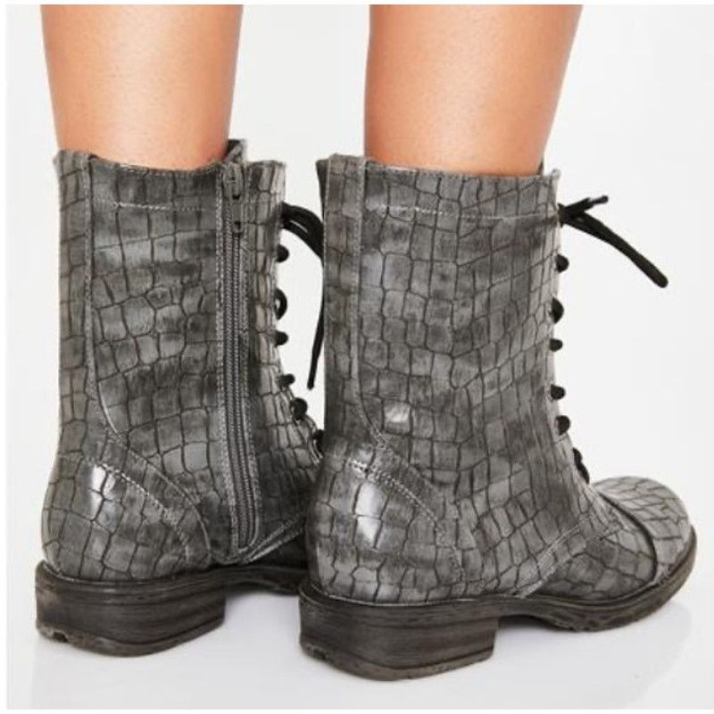 Other VERY VOLATILE Women's NEW Snake Print Combat Boots | Size 9 Size US 9 / IT 39 - 4 Thumbnail