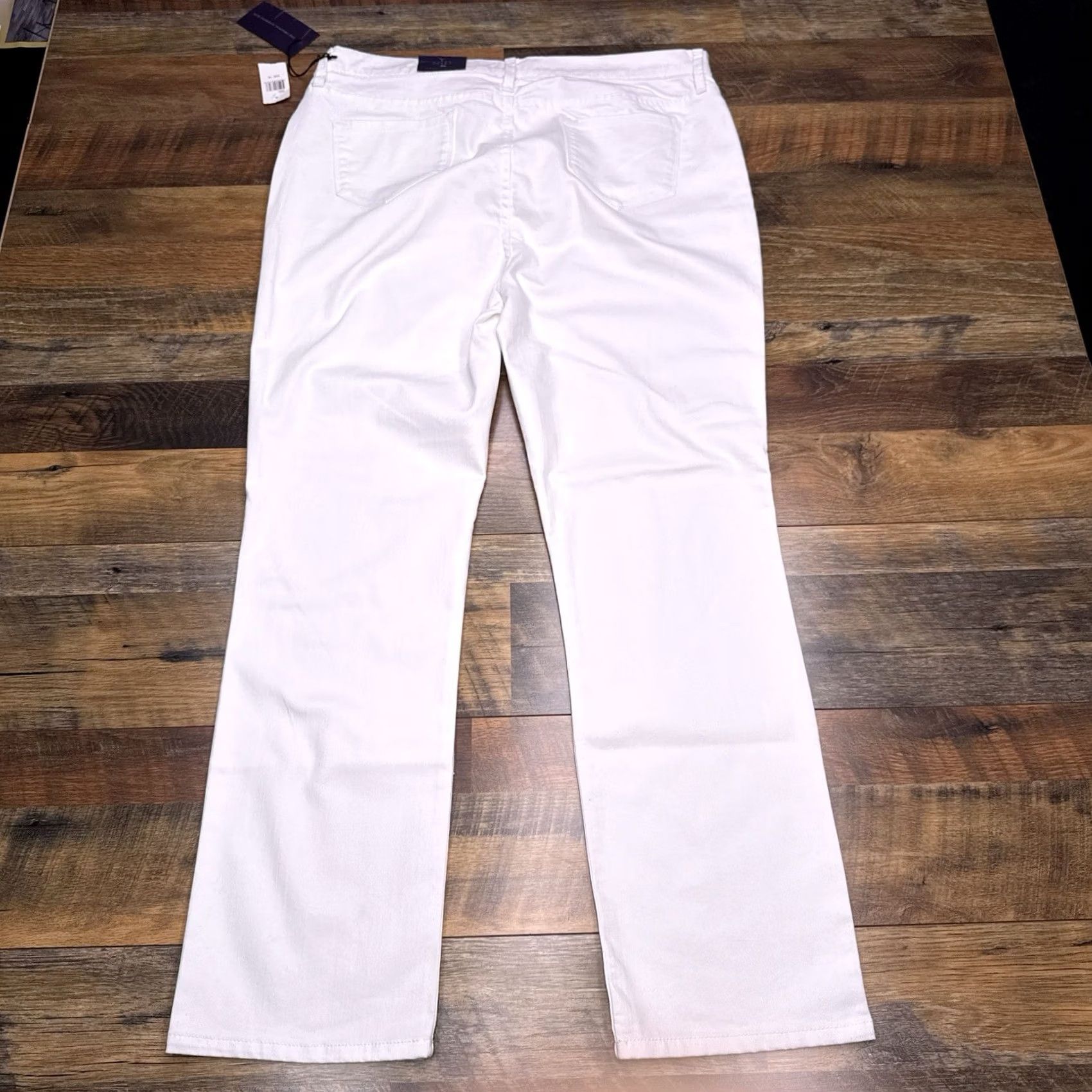 NYDJ NYDJ Straight Jeans 18 White High Rise Stretch New Womens Jeans 5-Pocket Modern Size 40" / US 18 - 3 Thumbnail