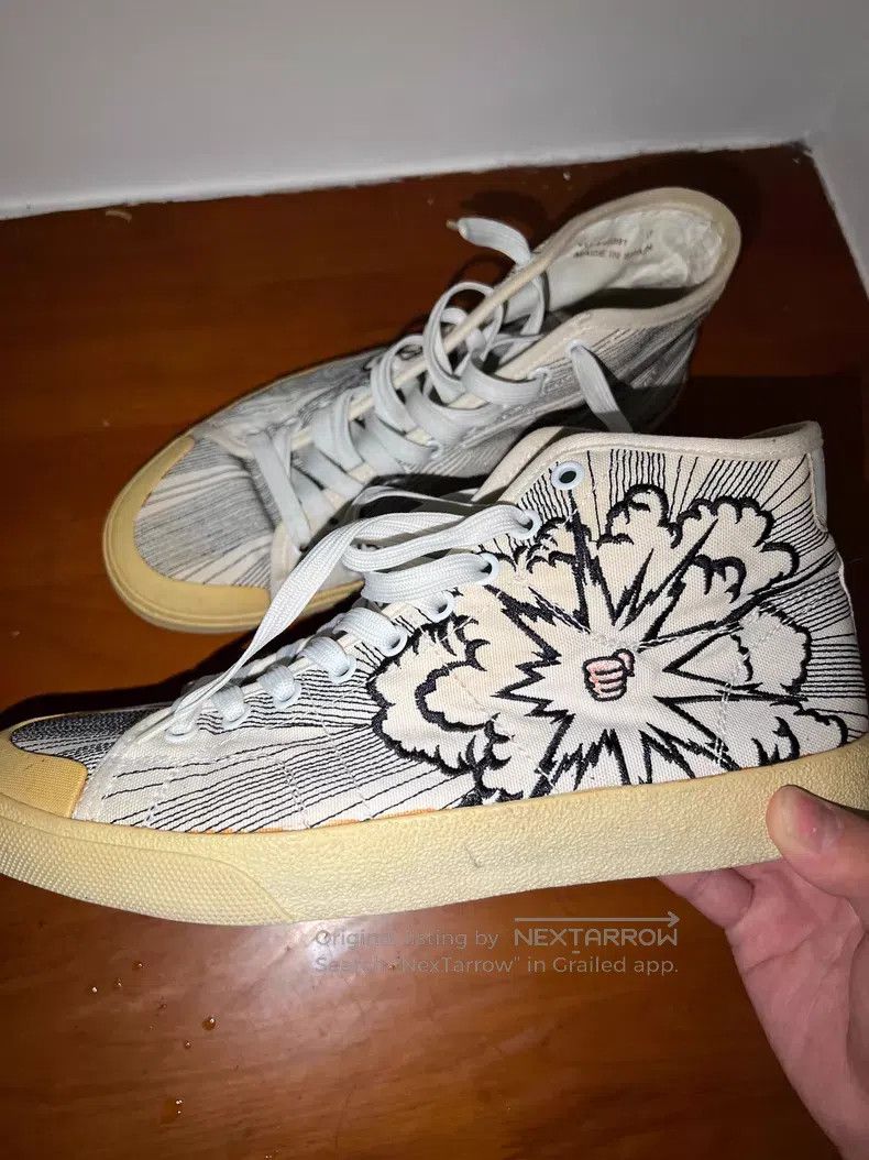 Saint Laurent Paris Saint Laurent Paris Explosive Boxing Embroidered High-Top Size US 8 / EU 41 - 1 Thumbnail
