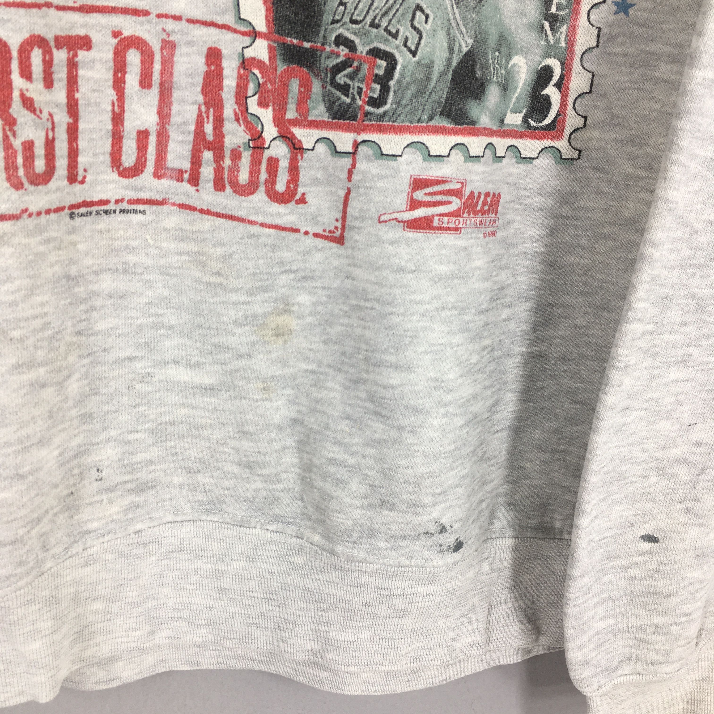 NBA × Vintage Vintage NBA Chicago Bulls Gray Sweatshirt Small Size US S / EU 44-46 / 1 - 4 Thumbnail