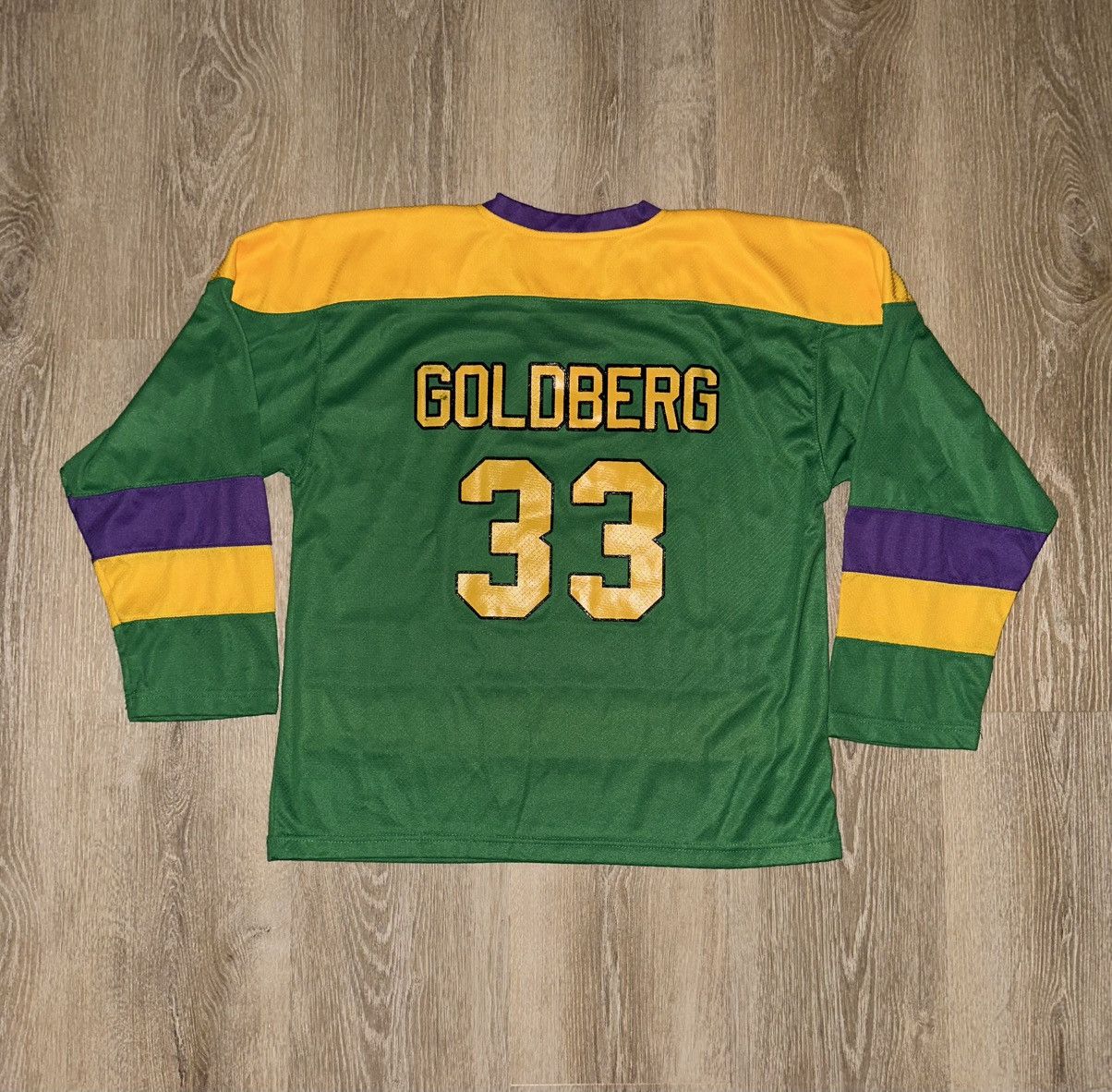 NHL × Vintage Vintage D2 Mighty Ducks Goldberg 33 Jersey Size US S / EU 44-46 / 1 - 2 Thumbnail