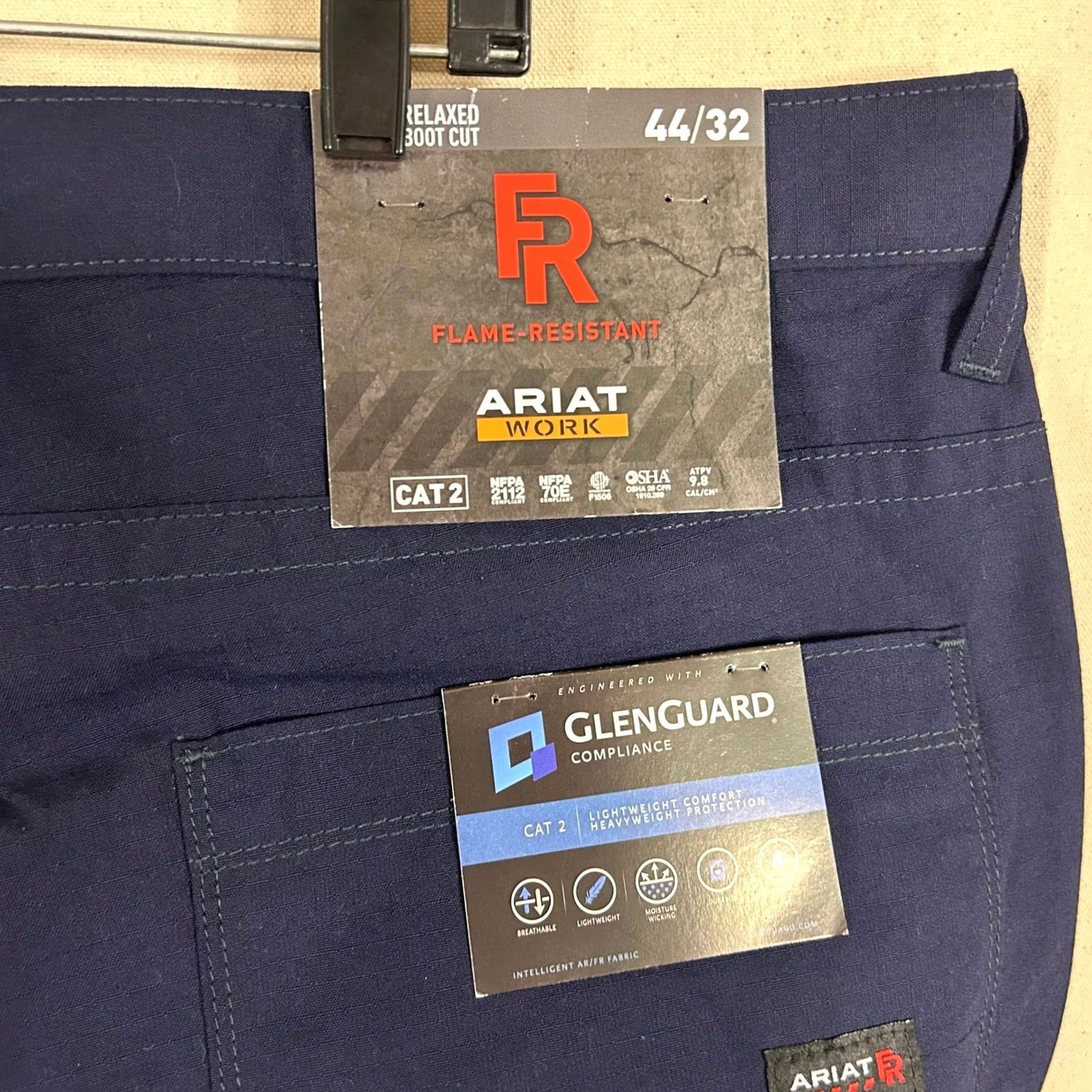 Ariat Ariat FR Work Pants Navy Blue 44x32 Mens Size US 44 / EU 60 - 6 Thumbnail
